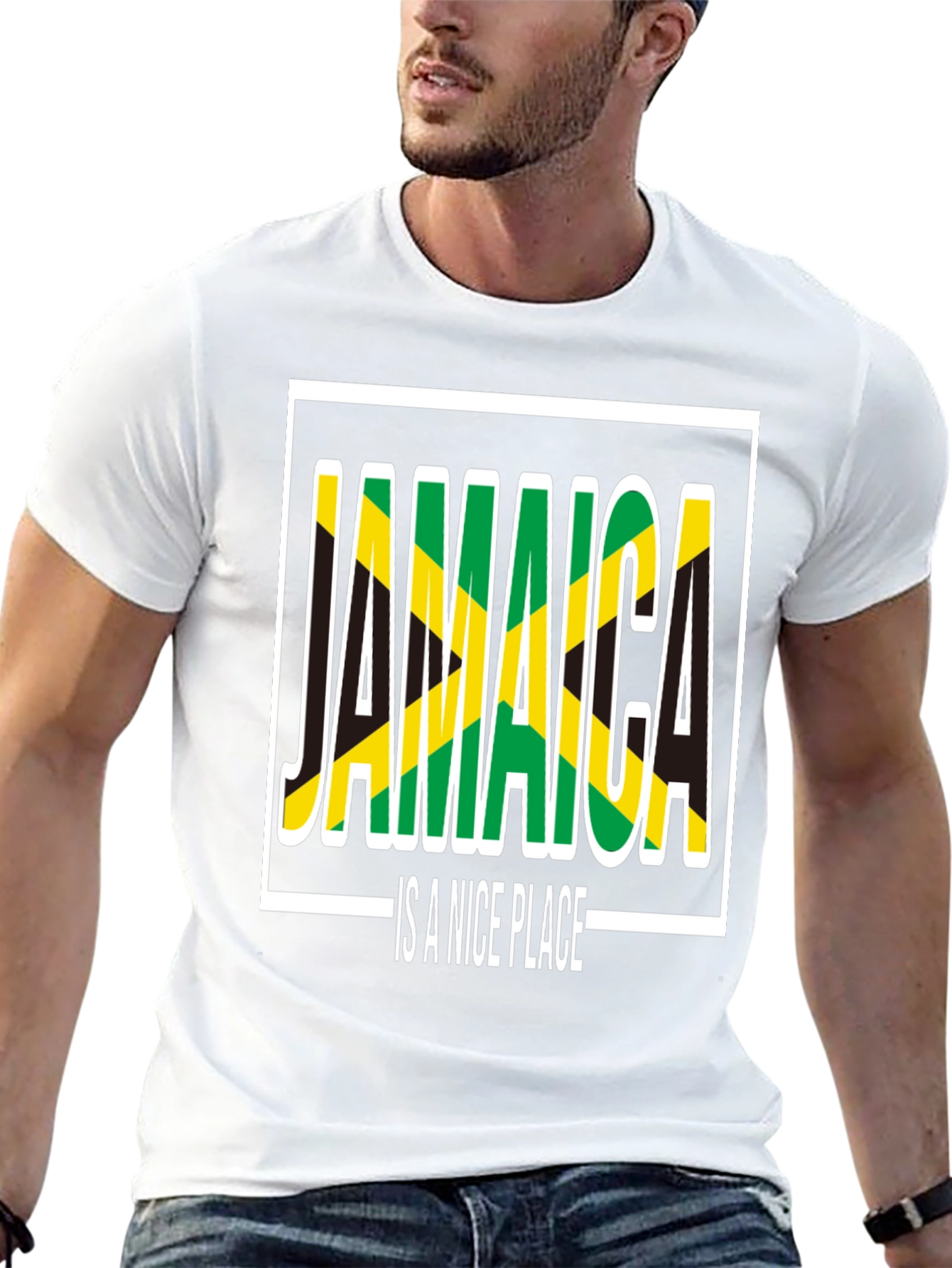 Jamaica is a Nice Place Black T-Shirt