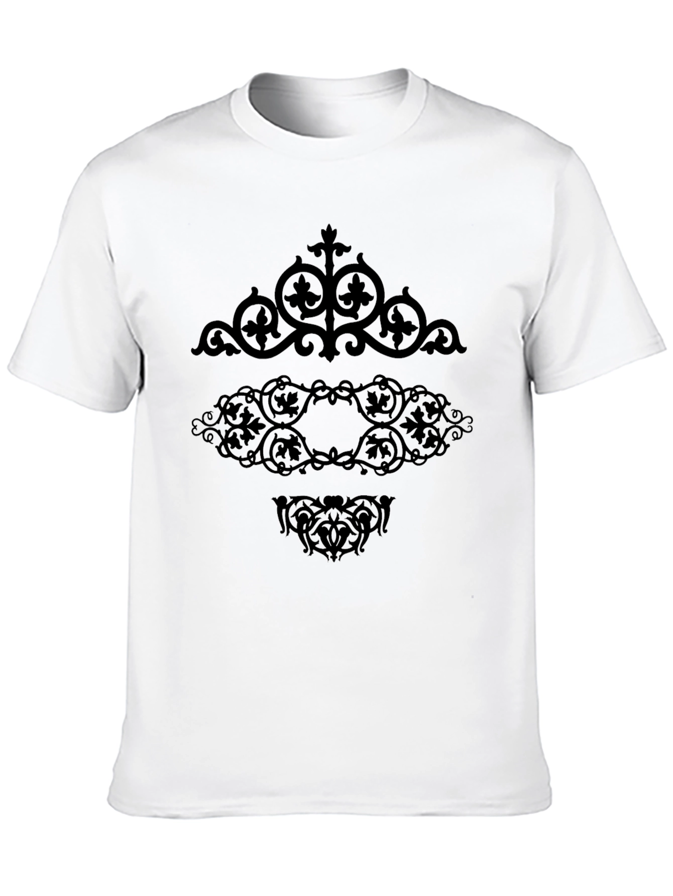 Ornate Scrollwork Black Graphic Tee