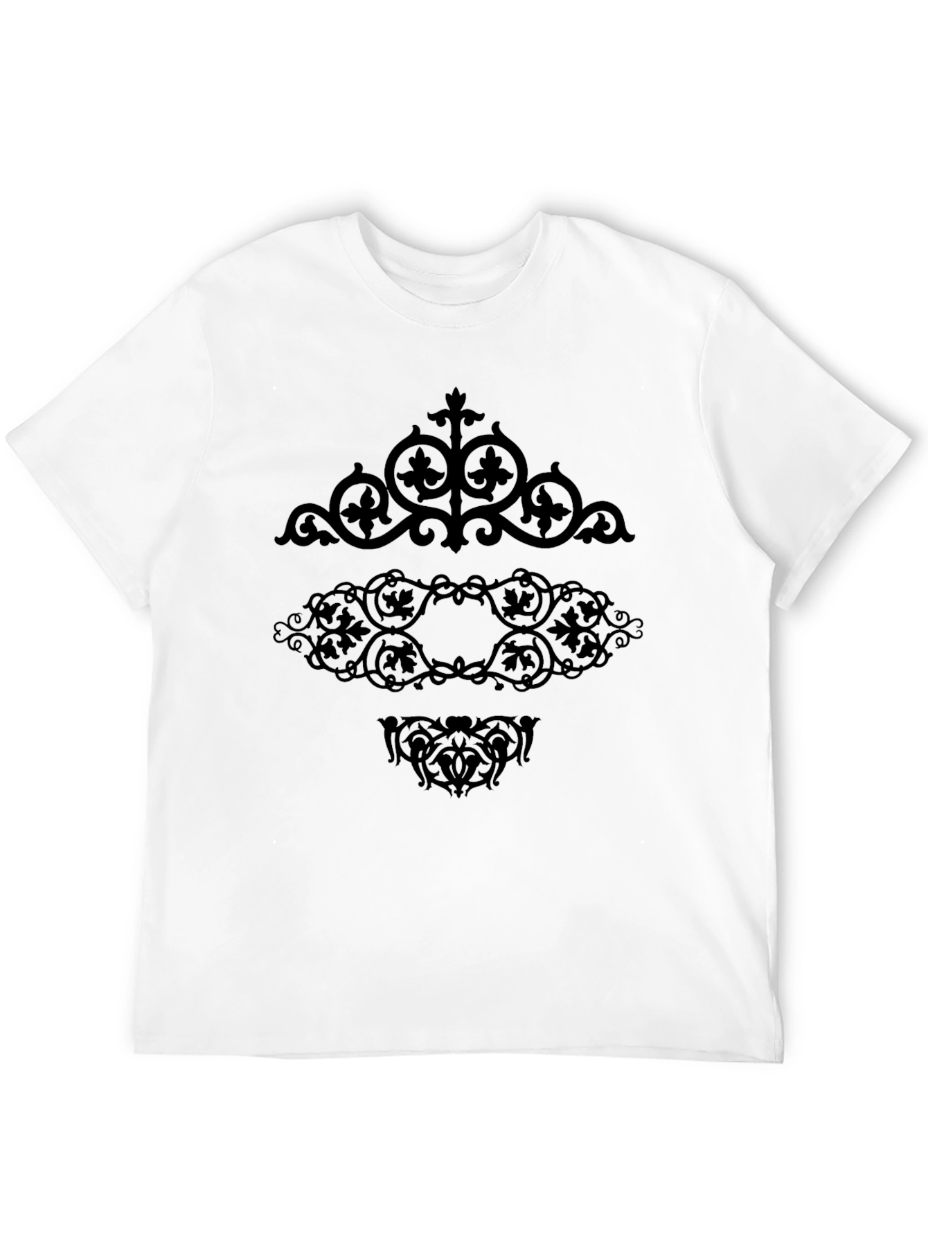 Ornate Scrollwork Black Graphic Tee