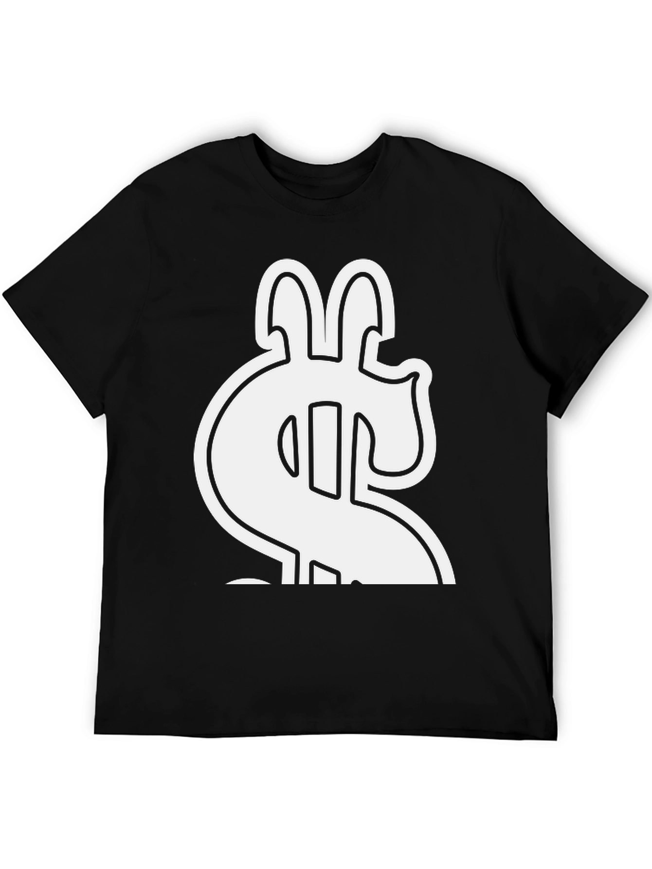 Bold Dollar Sign Graphic Tee - Classic Black