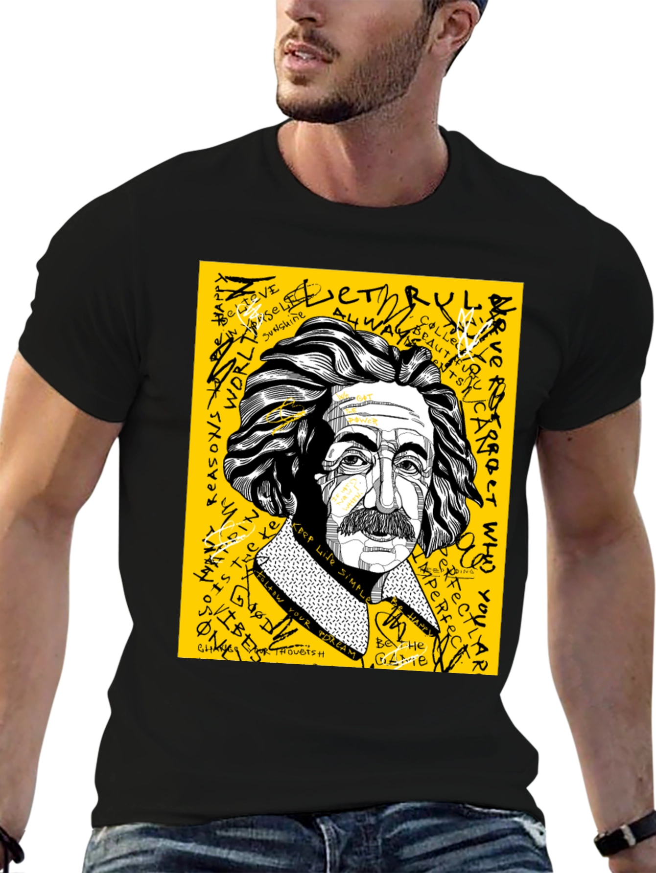 Einstein Graphic Print Mens T-Shirt