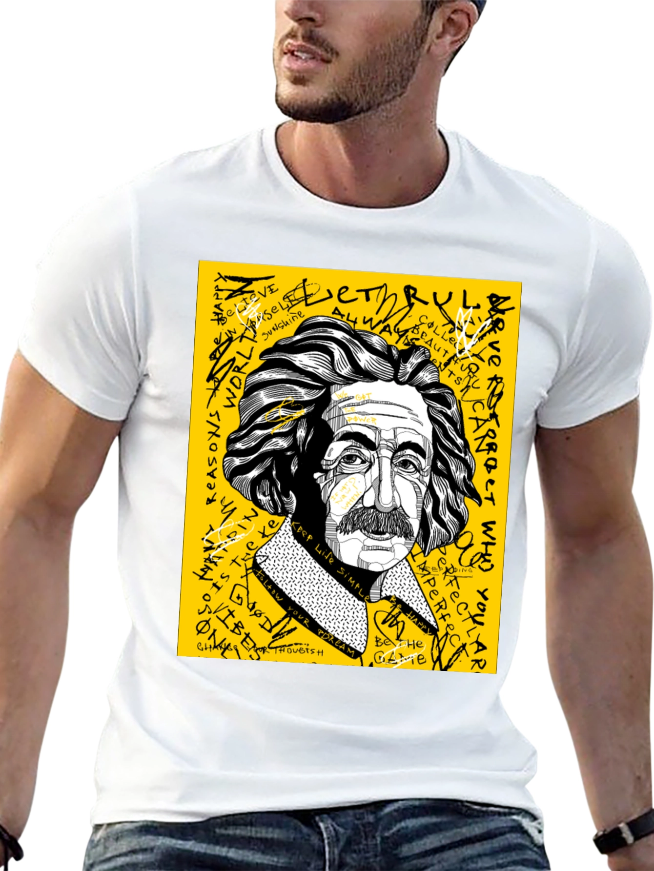 Einstein Graphic Print Mens T-Shirt