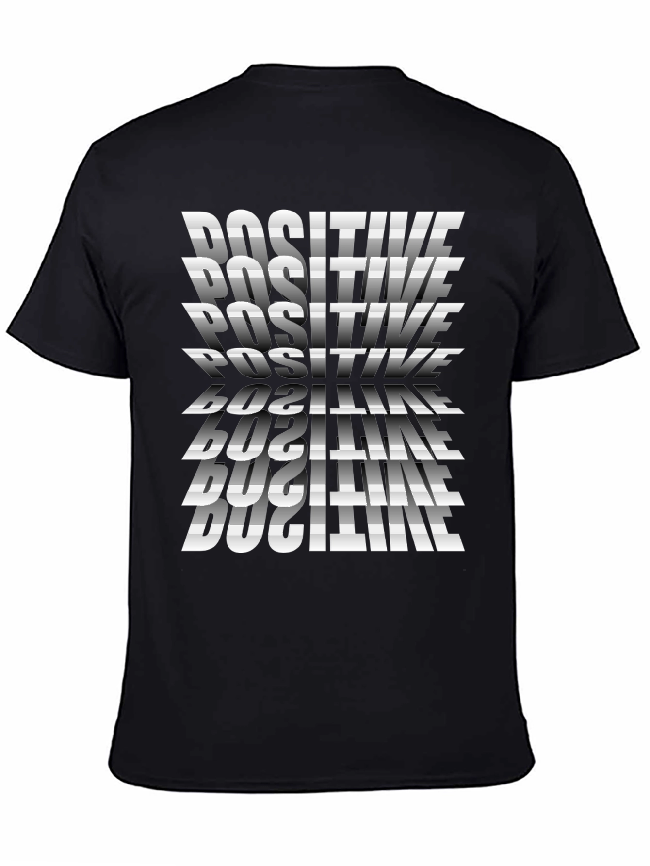 Positive Vibes Graphic Tee - Black Cotton T-Shirt