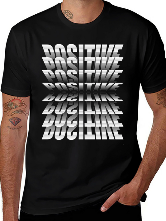 Positive Vibes Graphic Tee - Black Cotton T-Shirt