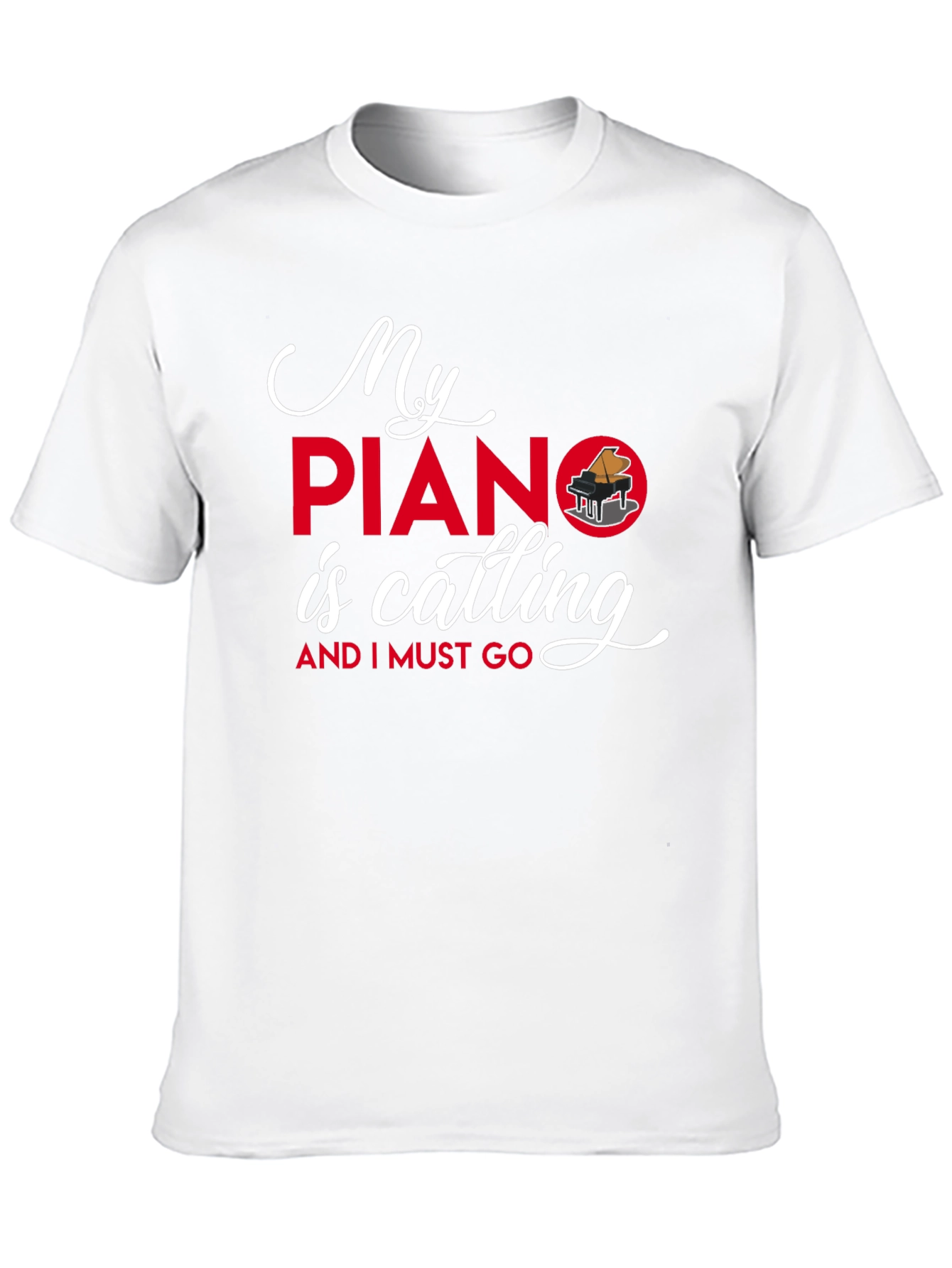 My Piano is Calling Black T-Shirt