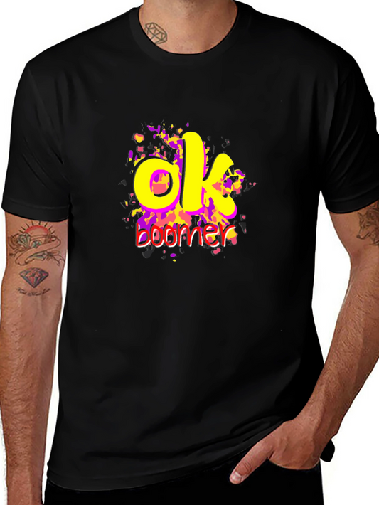 OK Boomer Graphic Tee - Gen Z Humor Black Cotton T-Shirt