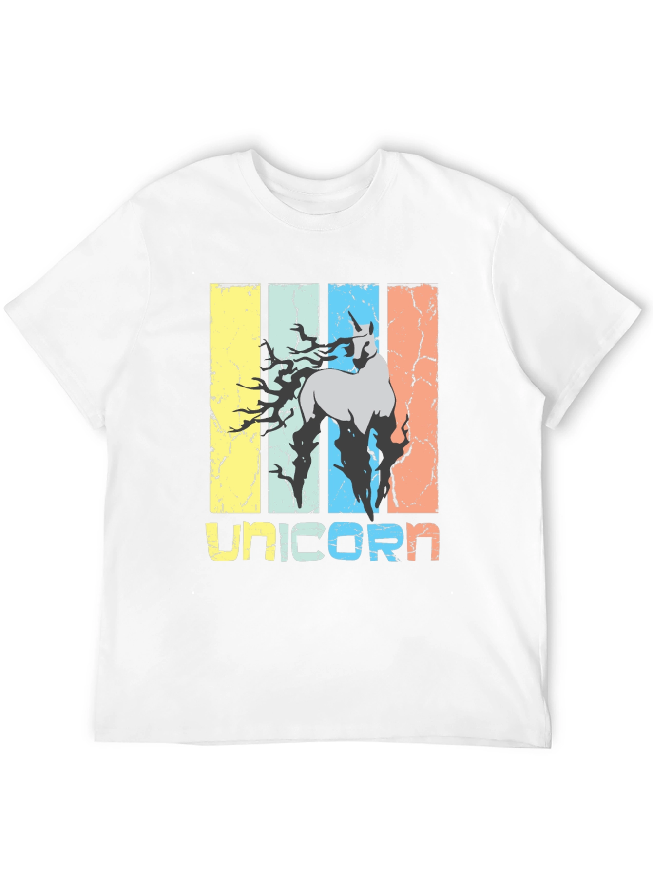Retro Unicorn Graphic Tee - Black