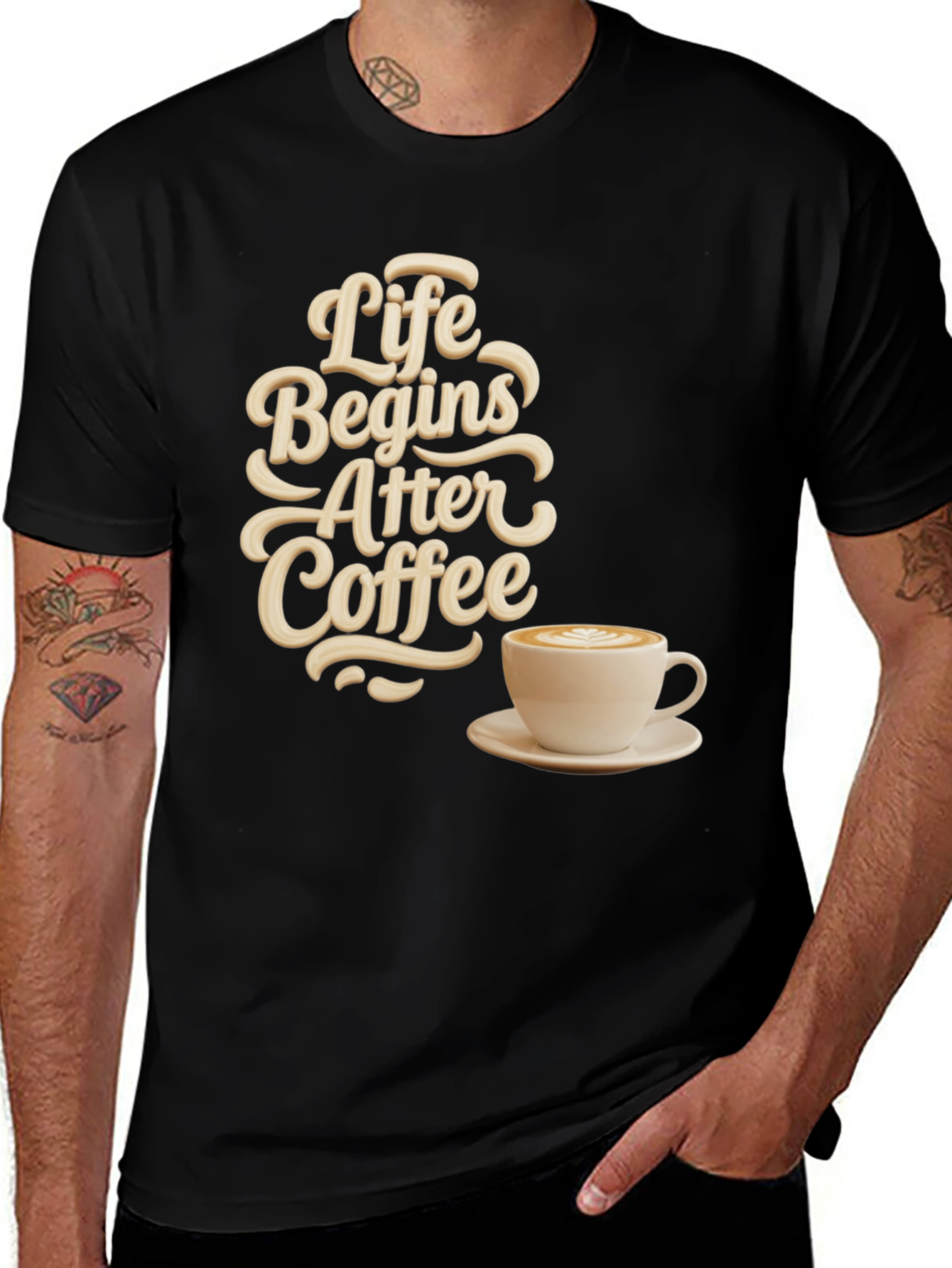 Life Begins After Coffee Graphic Tee