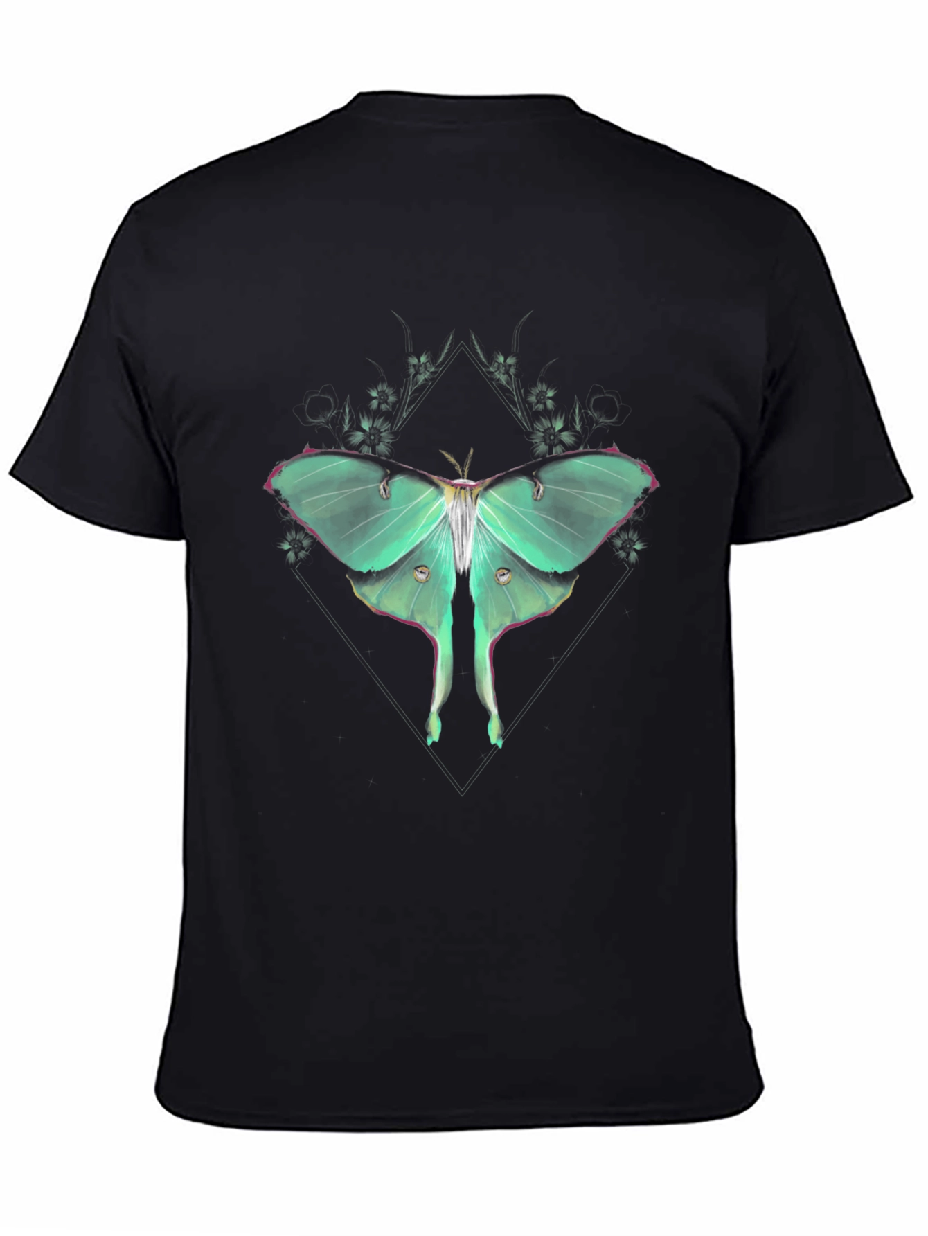 Luna Moth Graphic Tee - Black