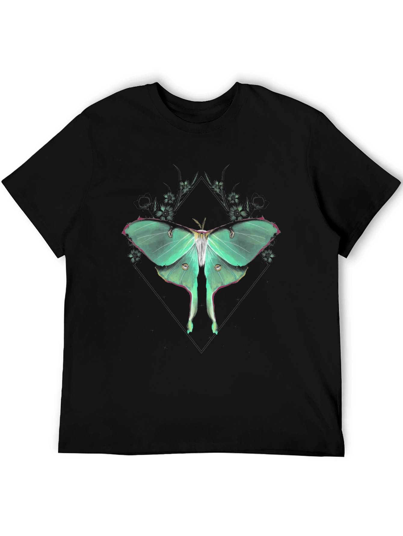 Luna Moth Graphic Tee - Black