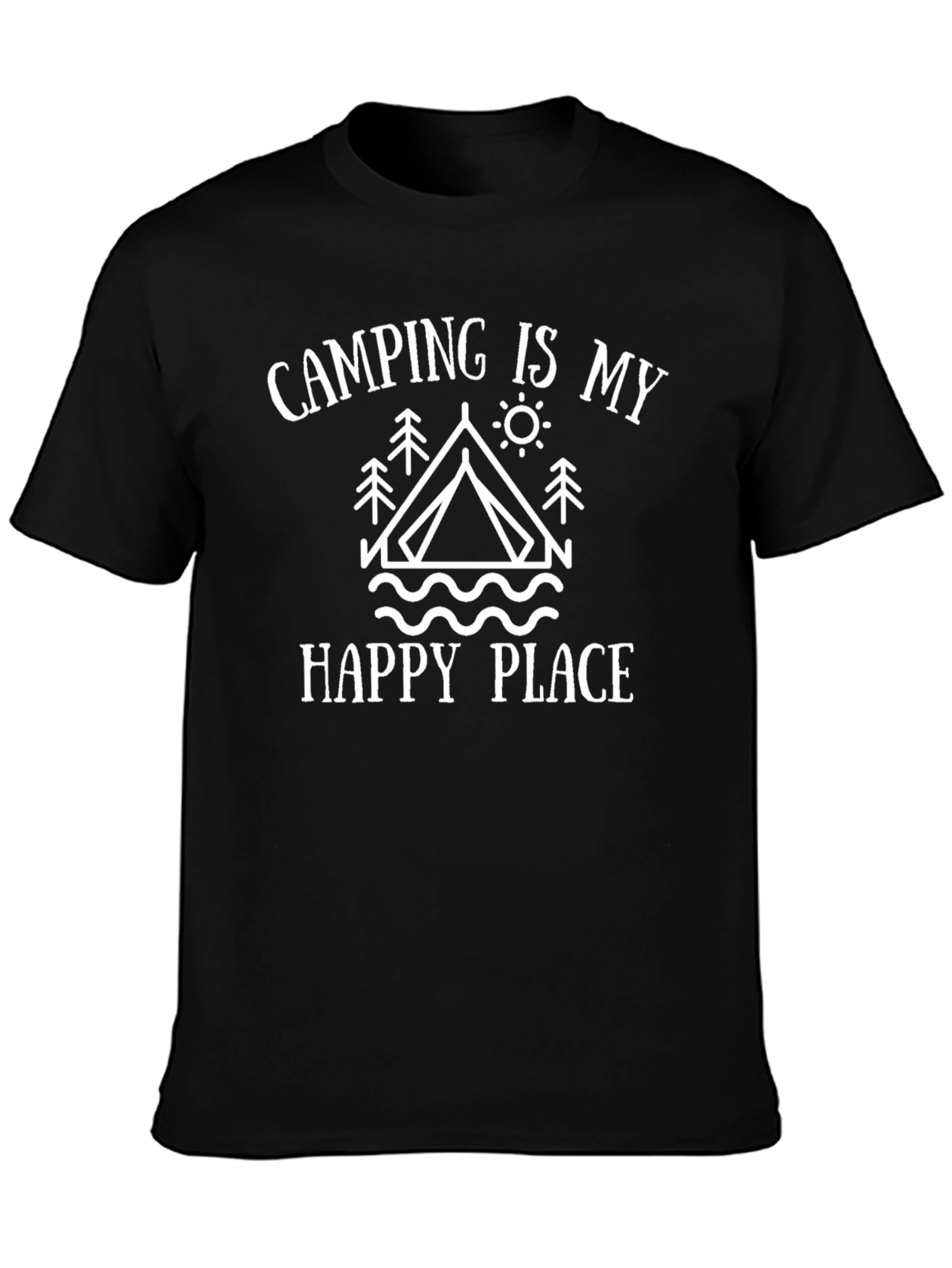 Camping Is My Happy Place Graphic T-Shirt