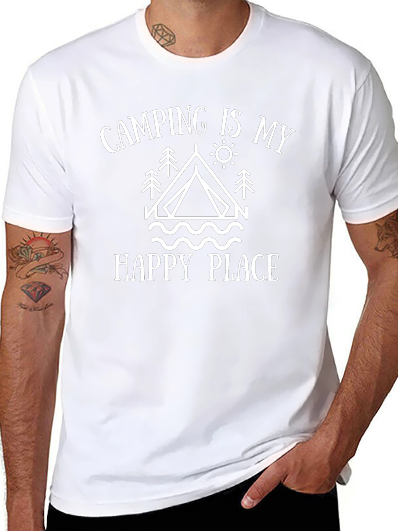 Camping Is My Happy Place Graphic T-Shirt