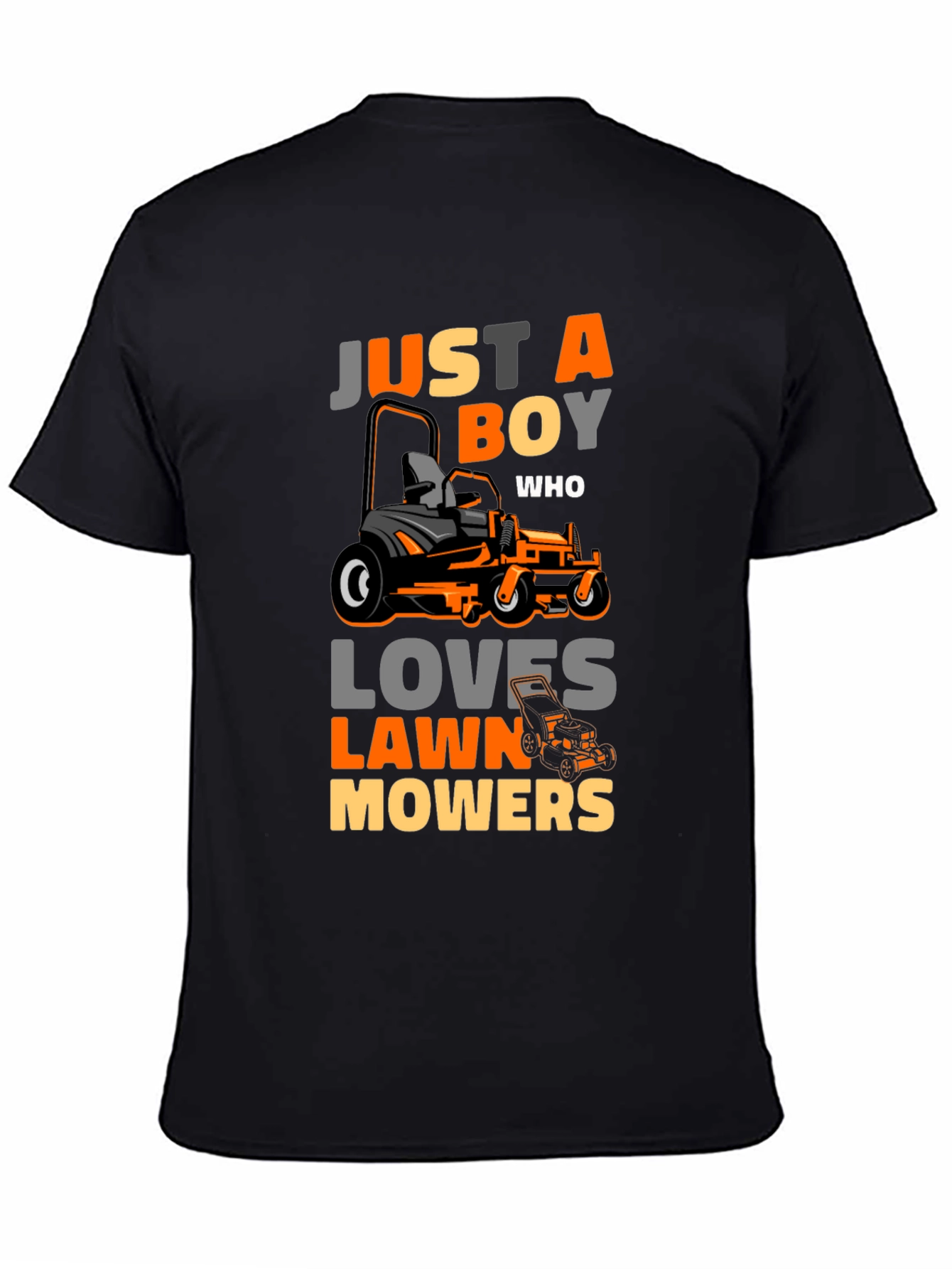 Just A Boy Who Loves Lawn Mowers Graphic Tee