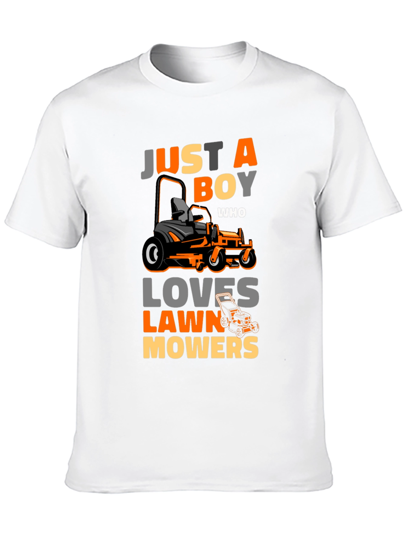 Just A Boy Who Loves Lawn Mowers Graphic Tee