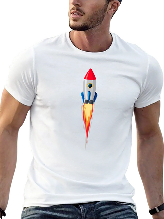 Rocket Launch Graphic Tee - Blast Off in Style!