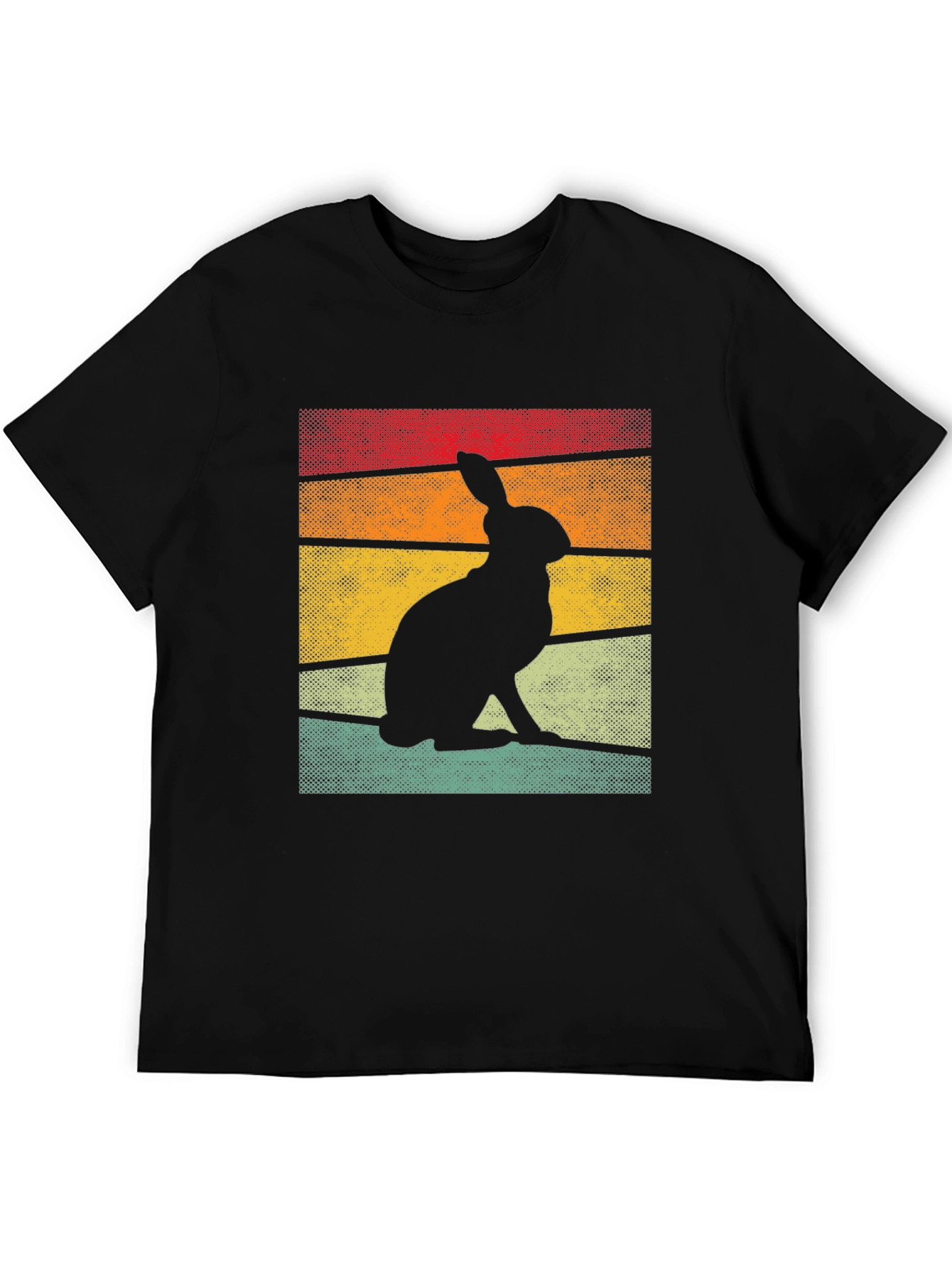 Retro Rabbit Silhouette Graphic Tee