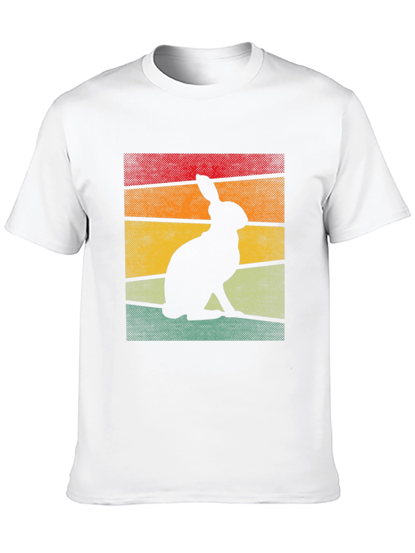 Retro Rabbit Silhouette Graphic Tee