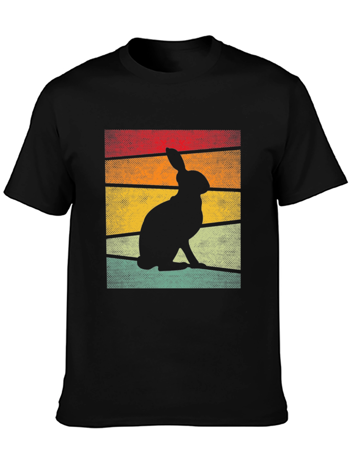 Retro Rabbit Silhouette Graphic Tee