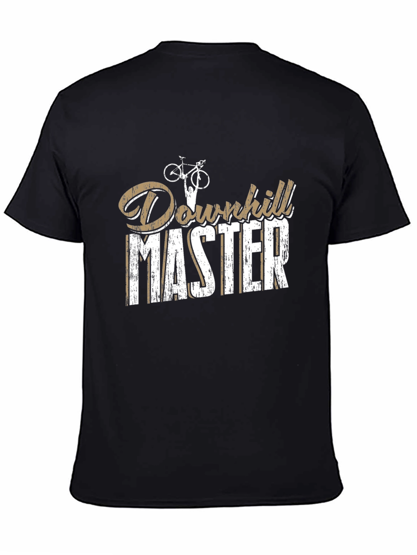 Downhill Master Graphic Tee - Black Cotton Casual T-Shirt