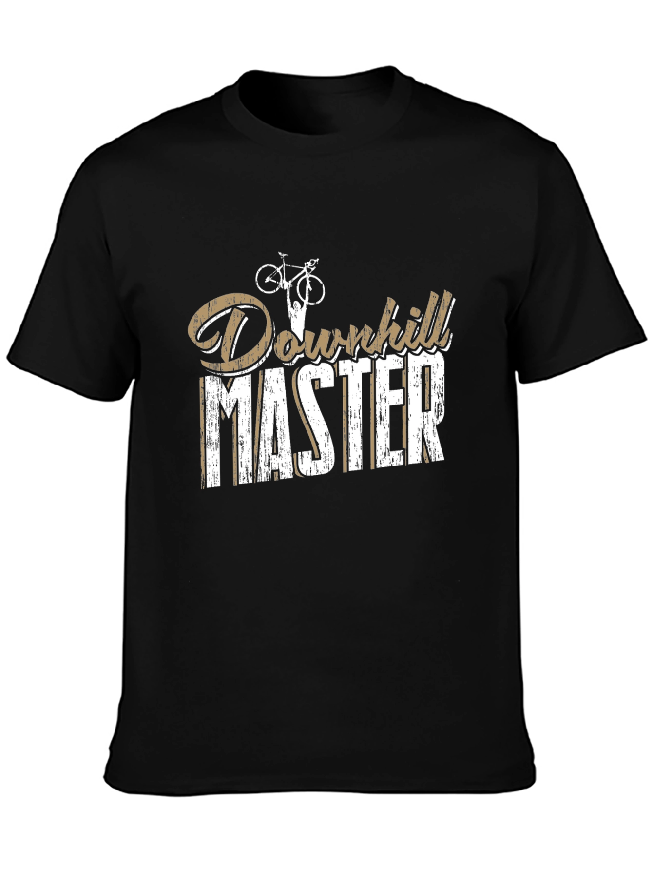 Downhill Master Graphic Tee - Black Cotton Casual T-Shirt