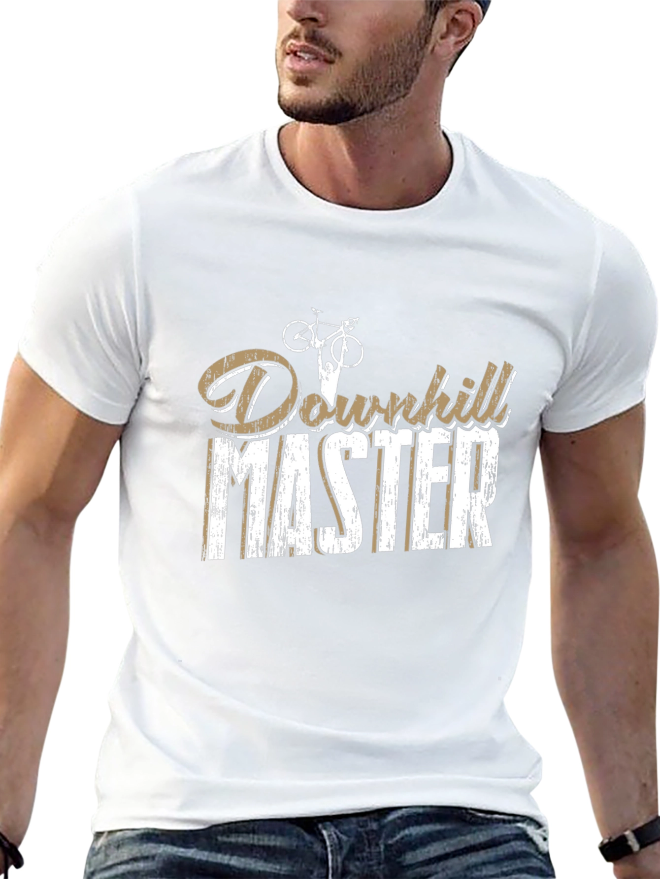 Downhill Master Graphic Tee - Black Cotton Casual T-Shirt