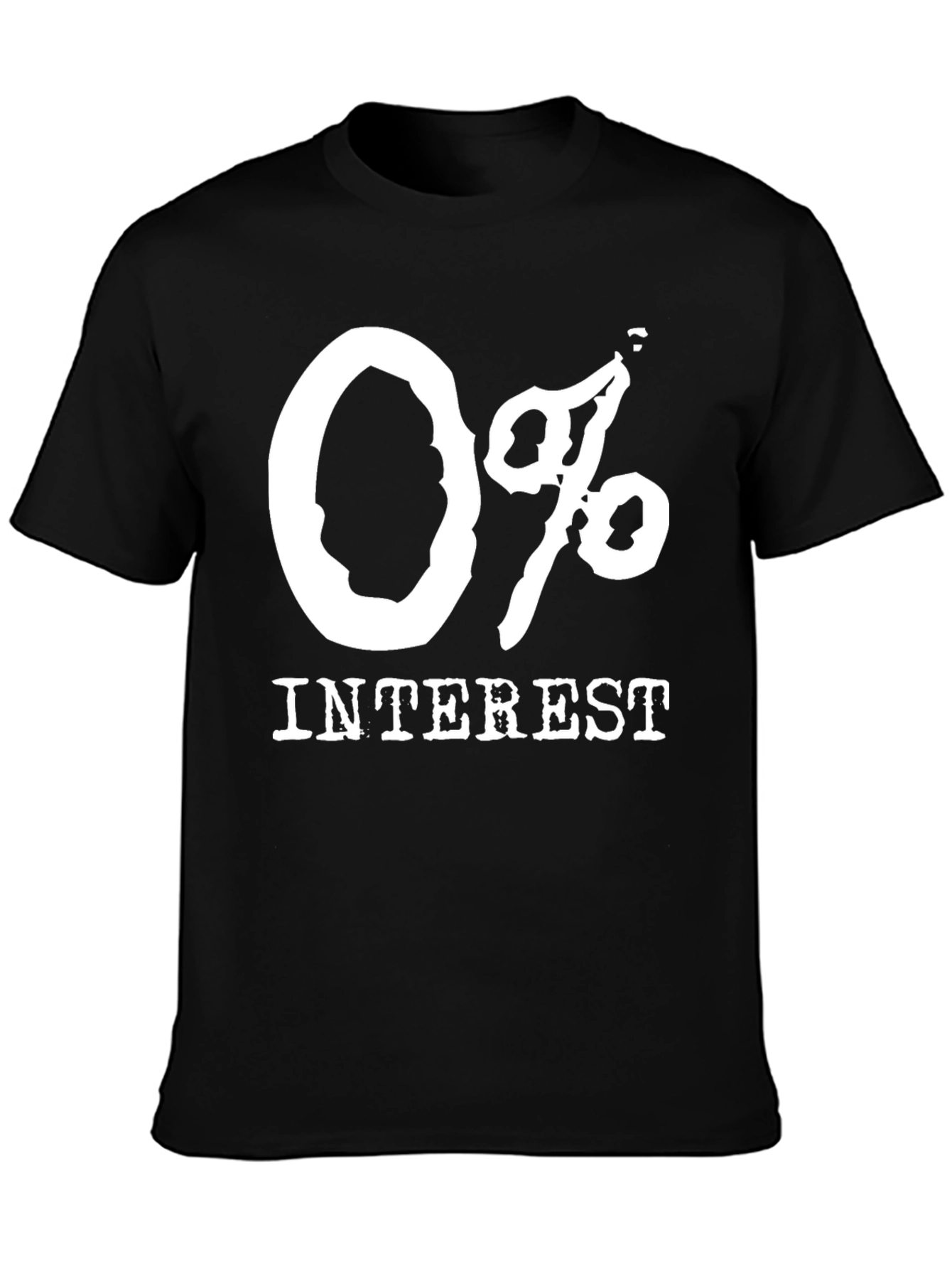 0% Interest Black T-Shirt