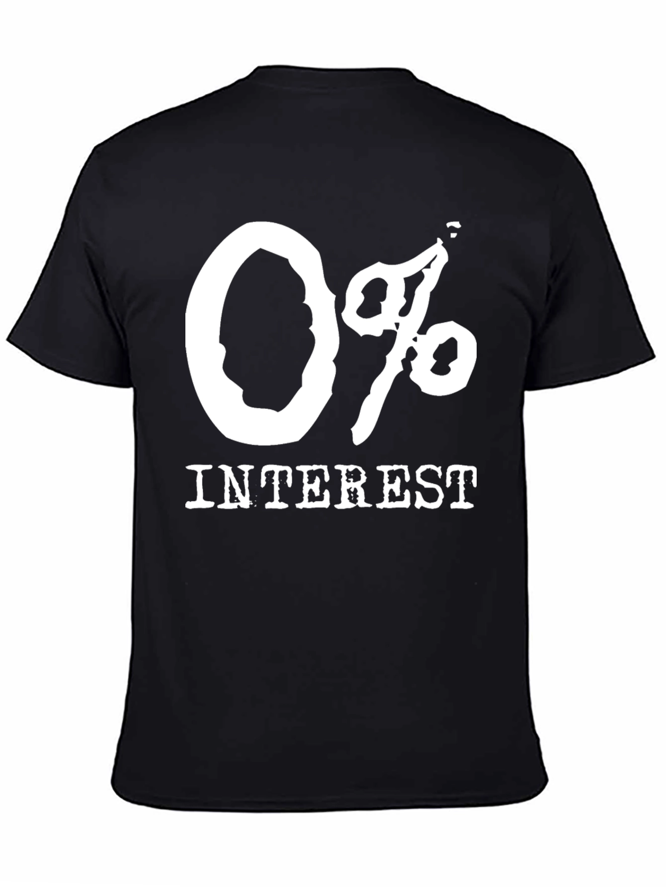 0% Interest Black T-Shirt