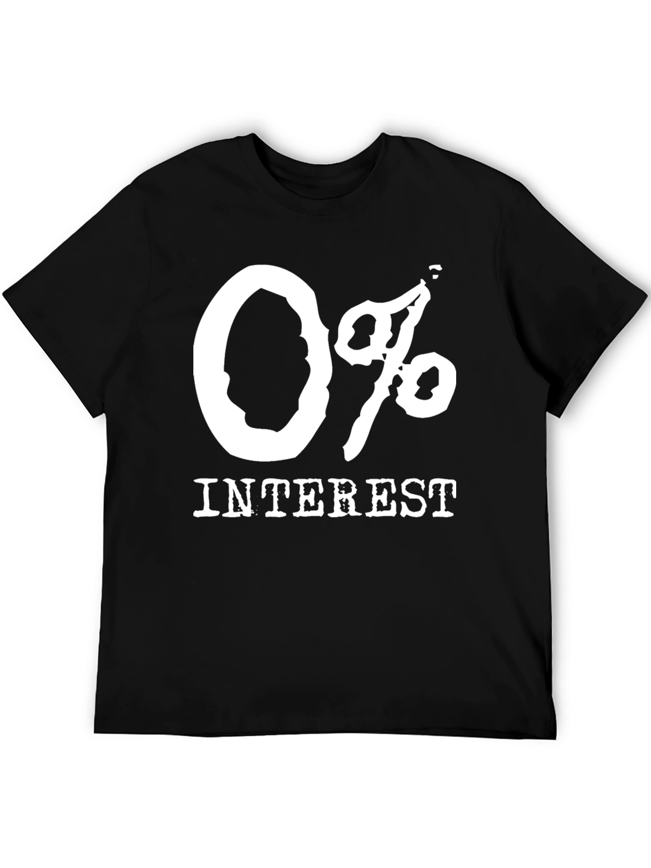 0% Interest Black T-Shirt