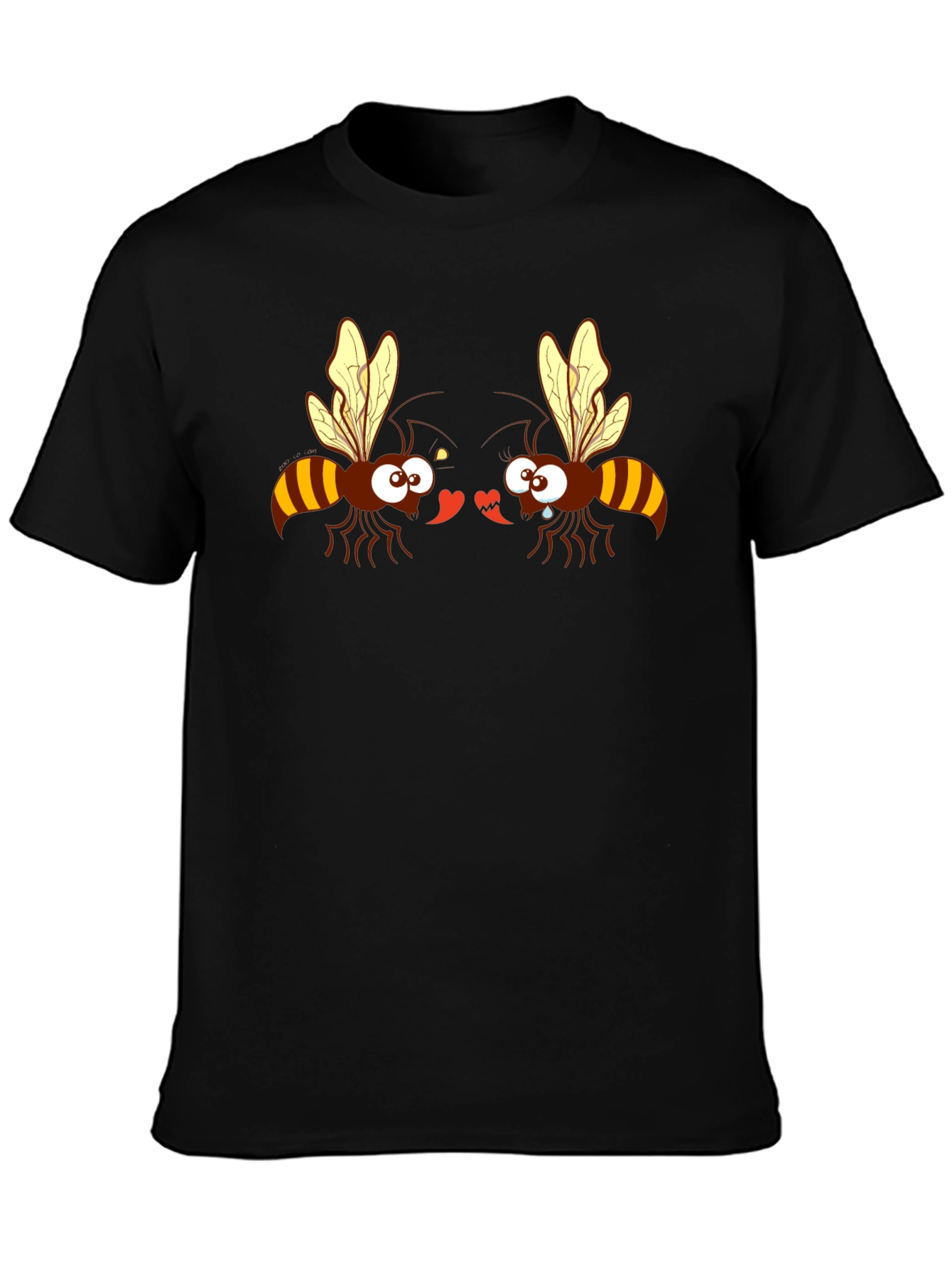 Bee Mine Graphic Tee - Black Cotton T-Shirt