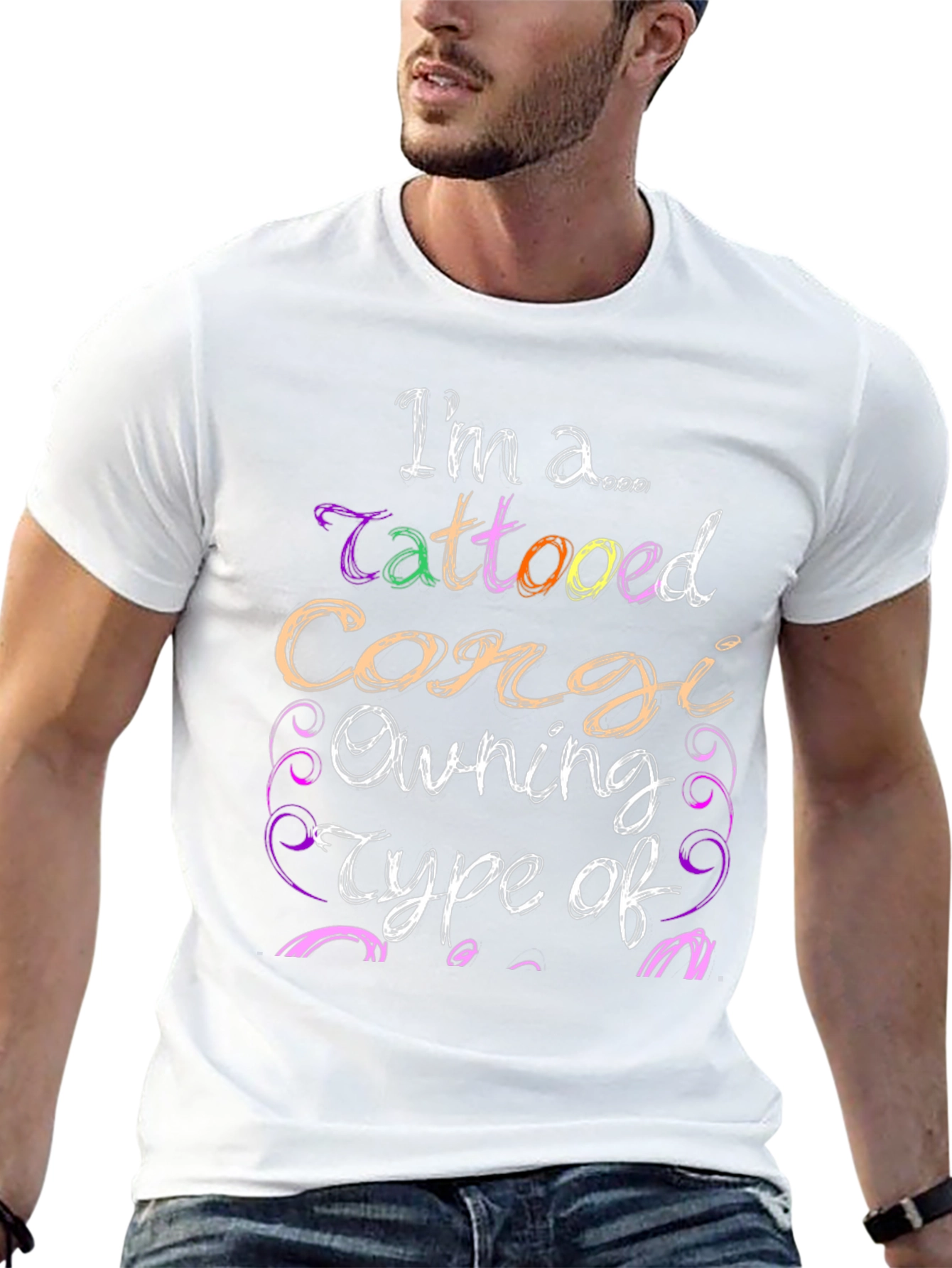 Tattooed Corgi Owner Graphic Tee