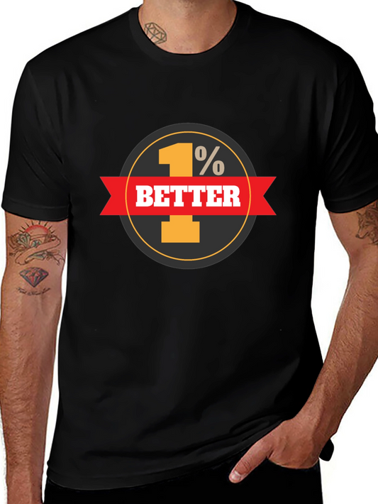 1% Better Everyday Graphic Tee - Black