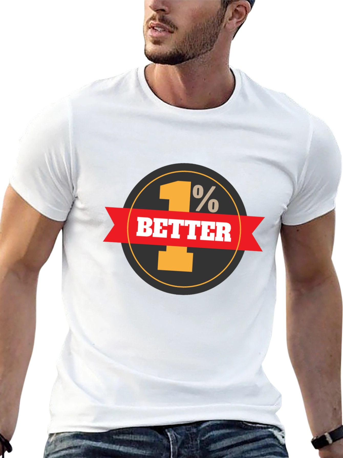1% Better Everyday Graphic Tee - Black