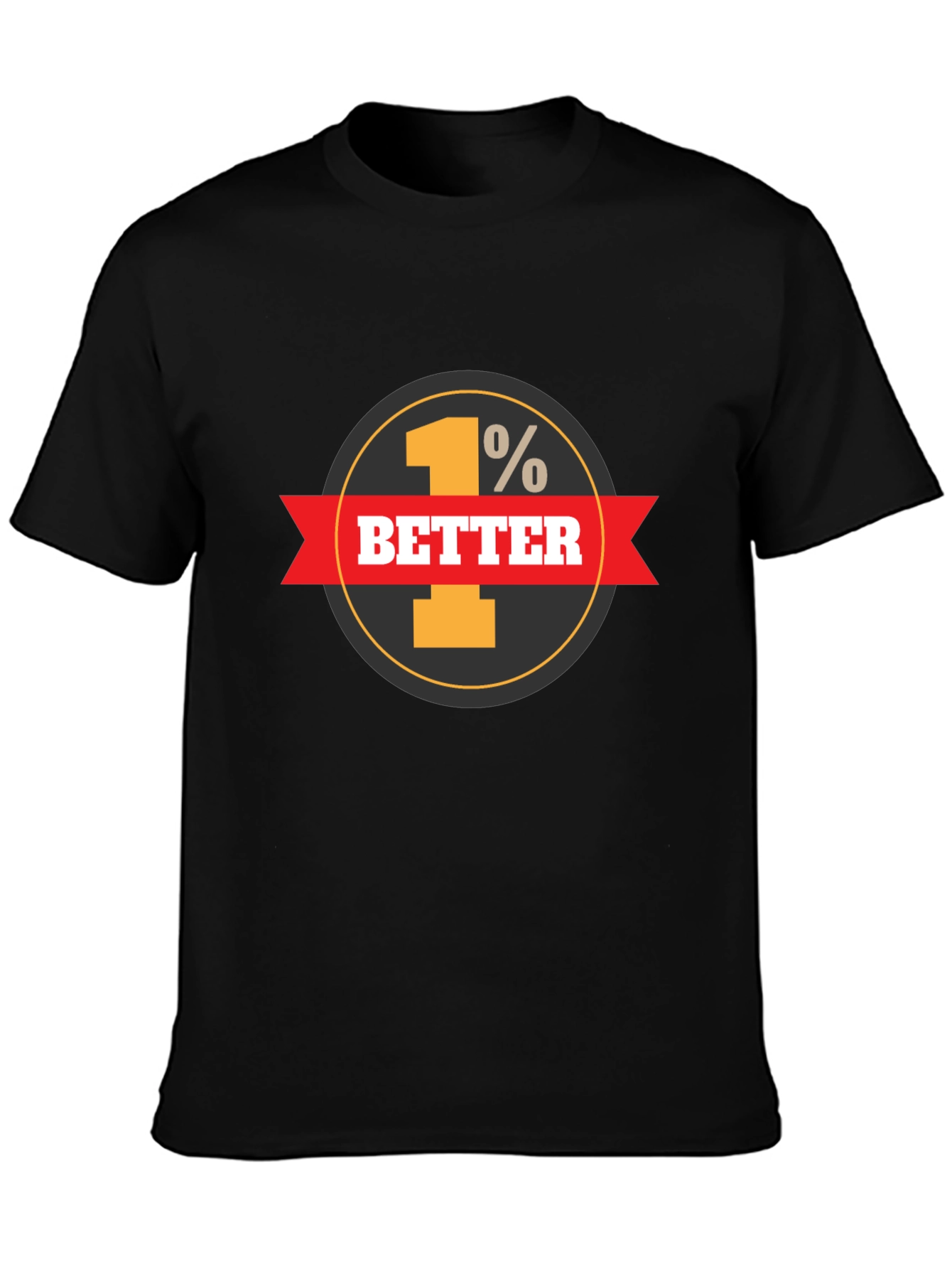 1% Better Everyday Graphic Tee - Black