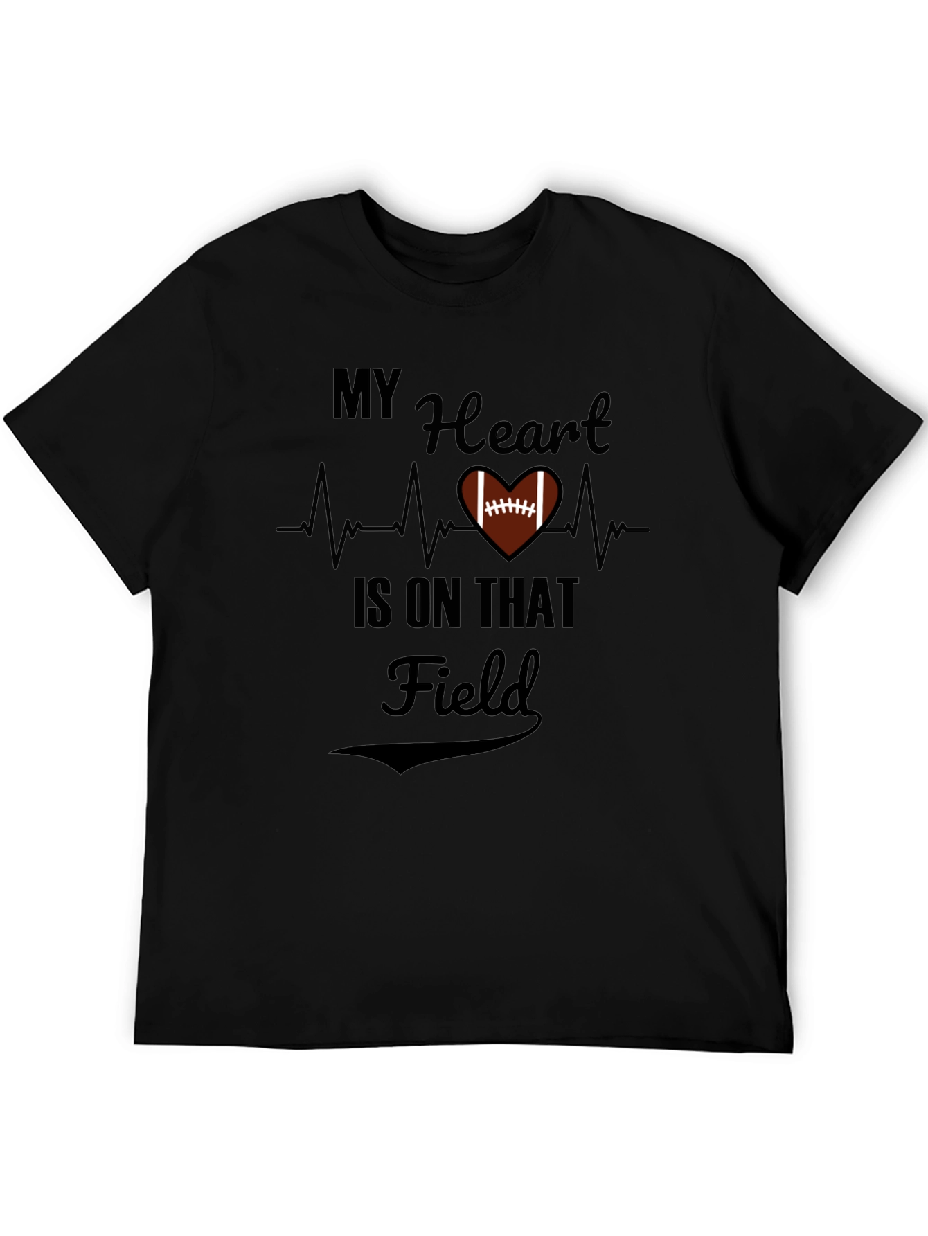 My Heart is on that Field Football T-Shirt