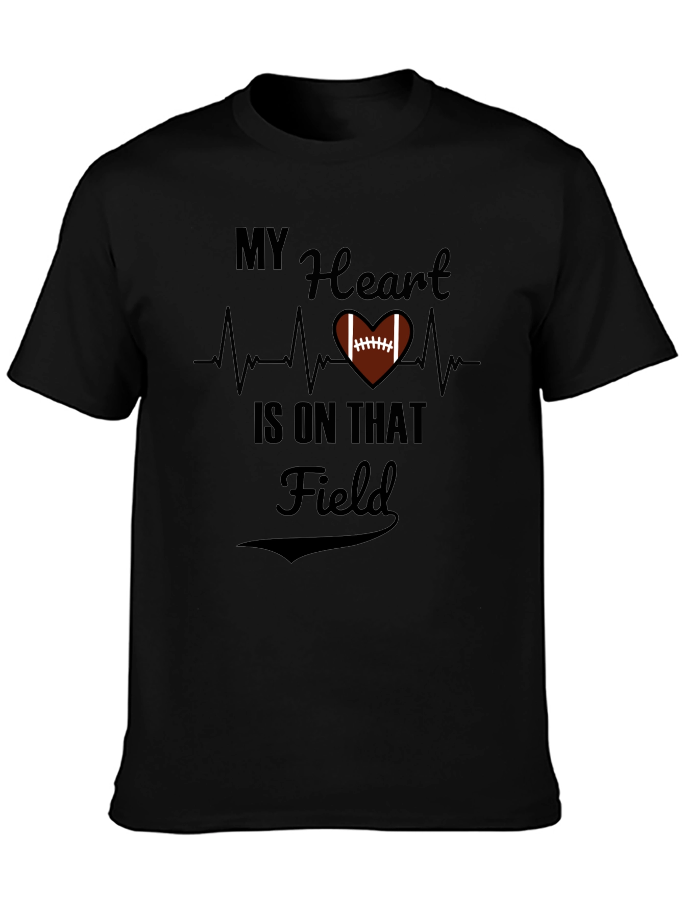 My Heart is on that Field Football T-Shirt