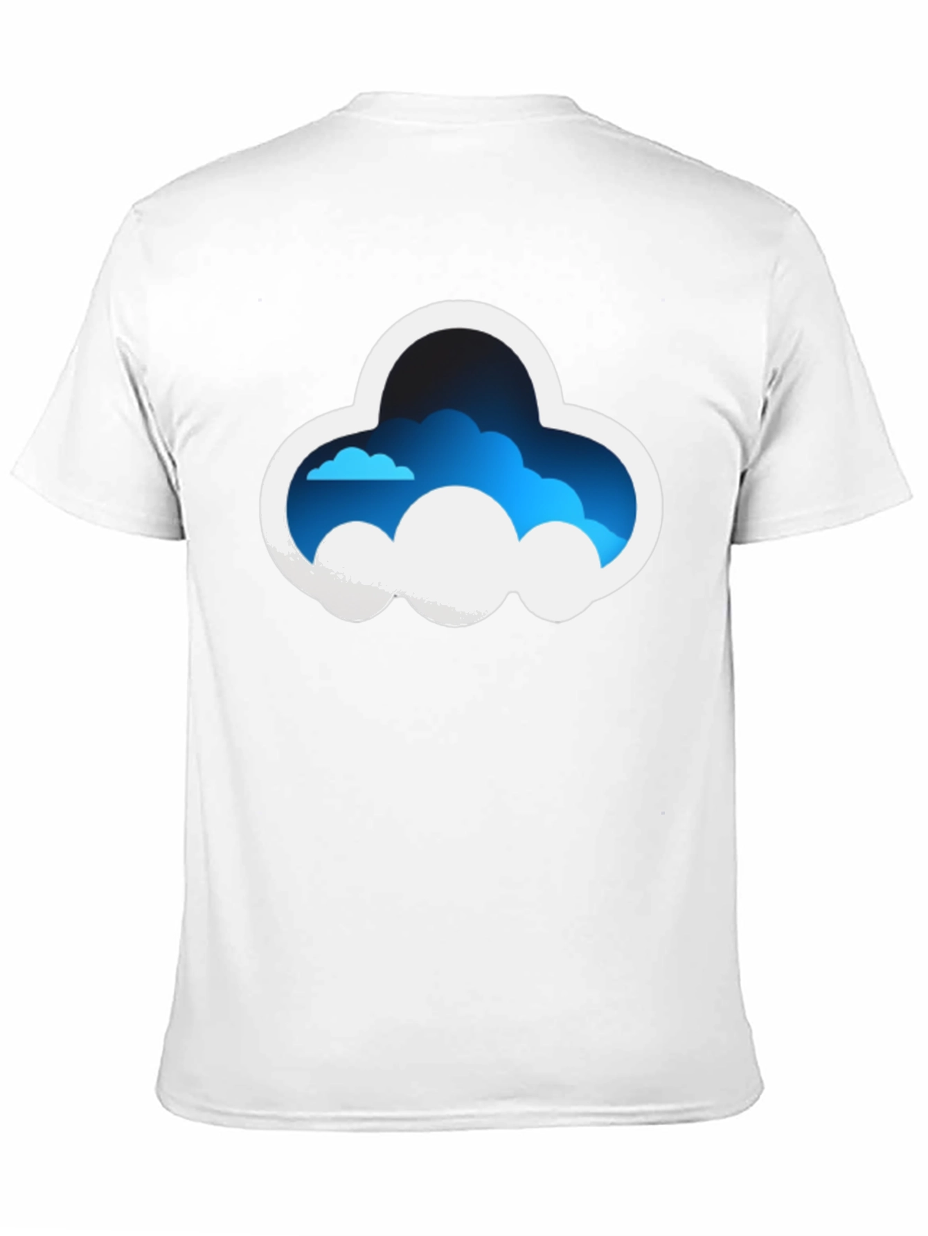 Cloud Graphic Tee - Stylish Black Cotton T-Shirt