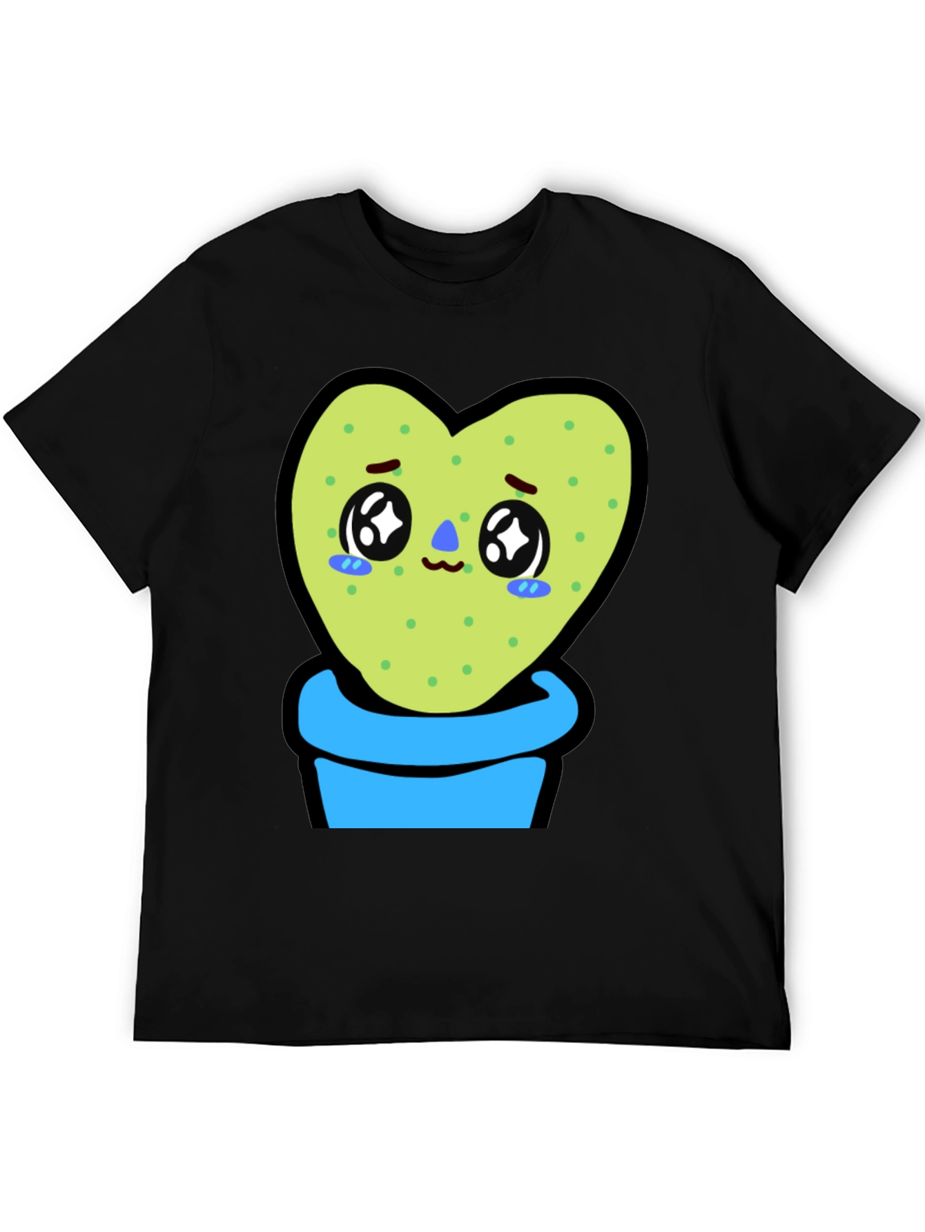 Sad Cactus Heart T-Shirt - Kawaii Style