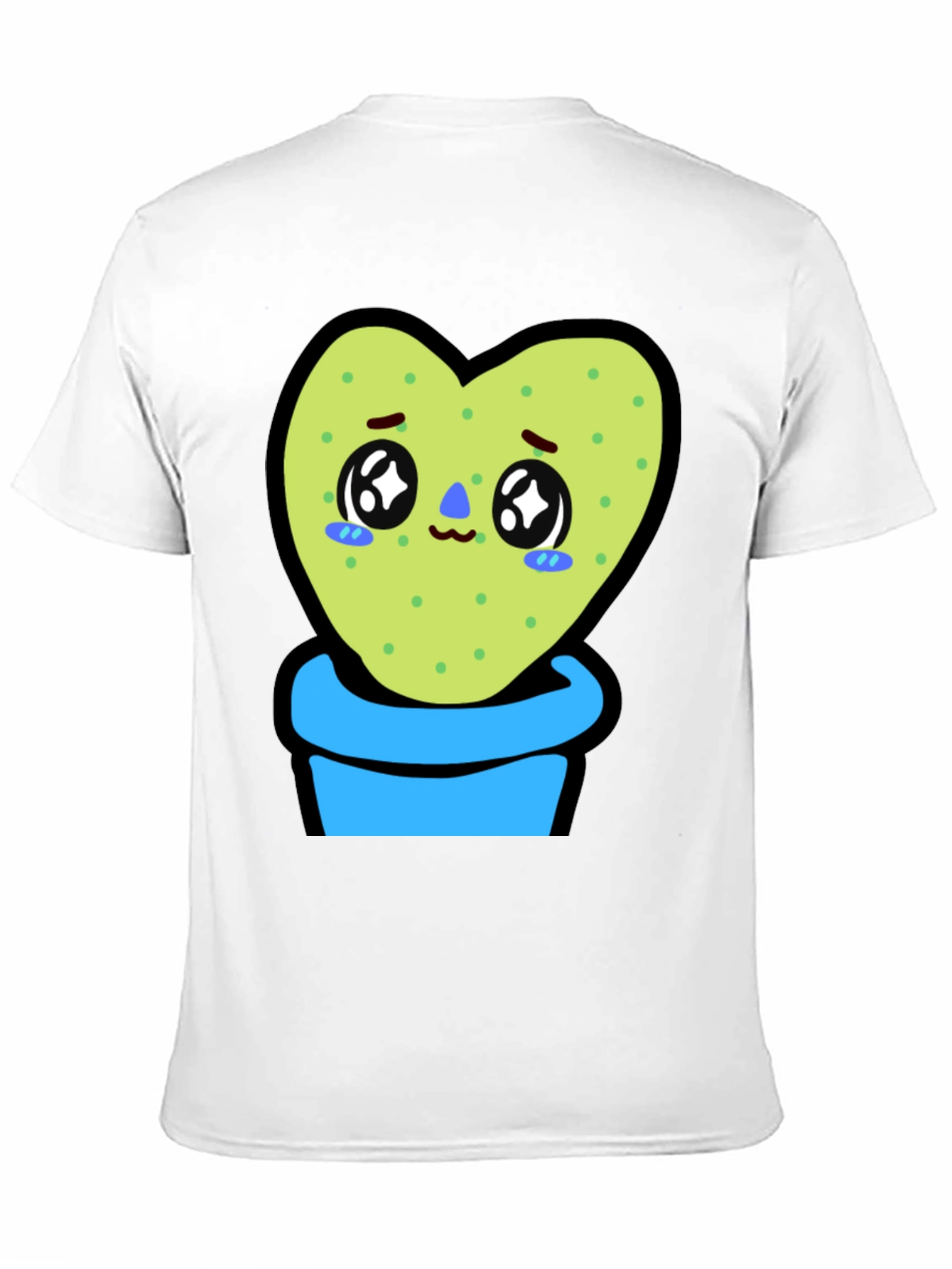 Sad Cactus Heart T-Shirt - Kawaii Style