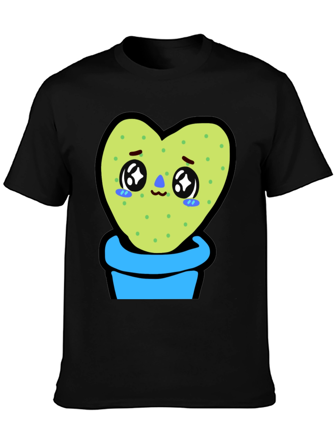 Sad Cactus Heart T-Shirt - Kawaii Style