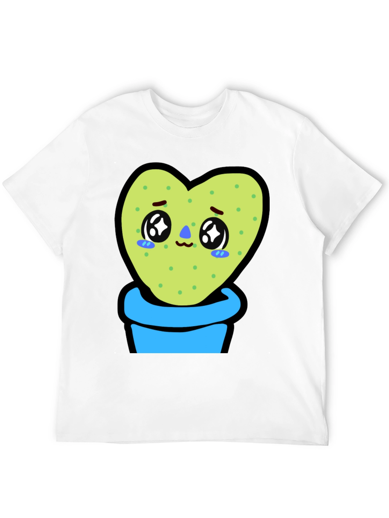 Sad Cactus Heart T-Shirt - Kawaii Style