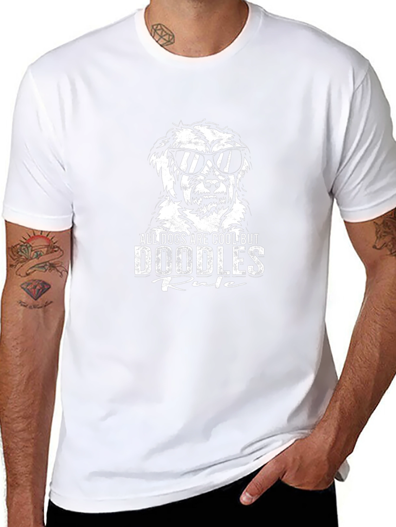 Doodles Rule Graphic T-Shirt - Cool Dogs Tee