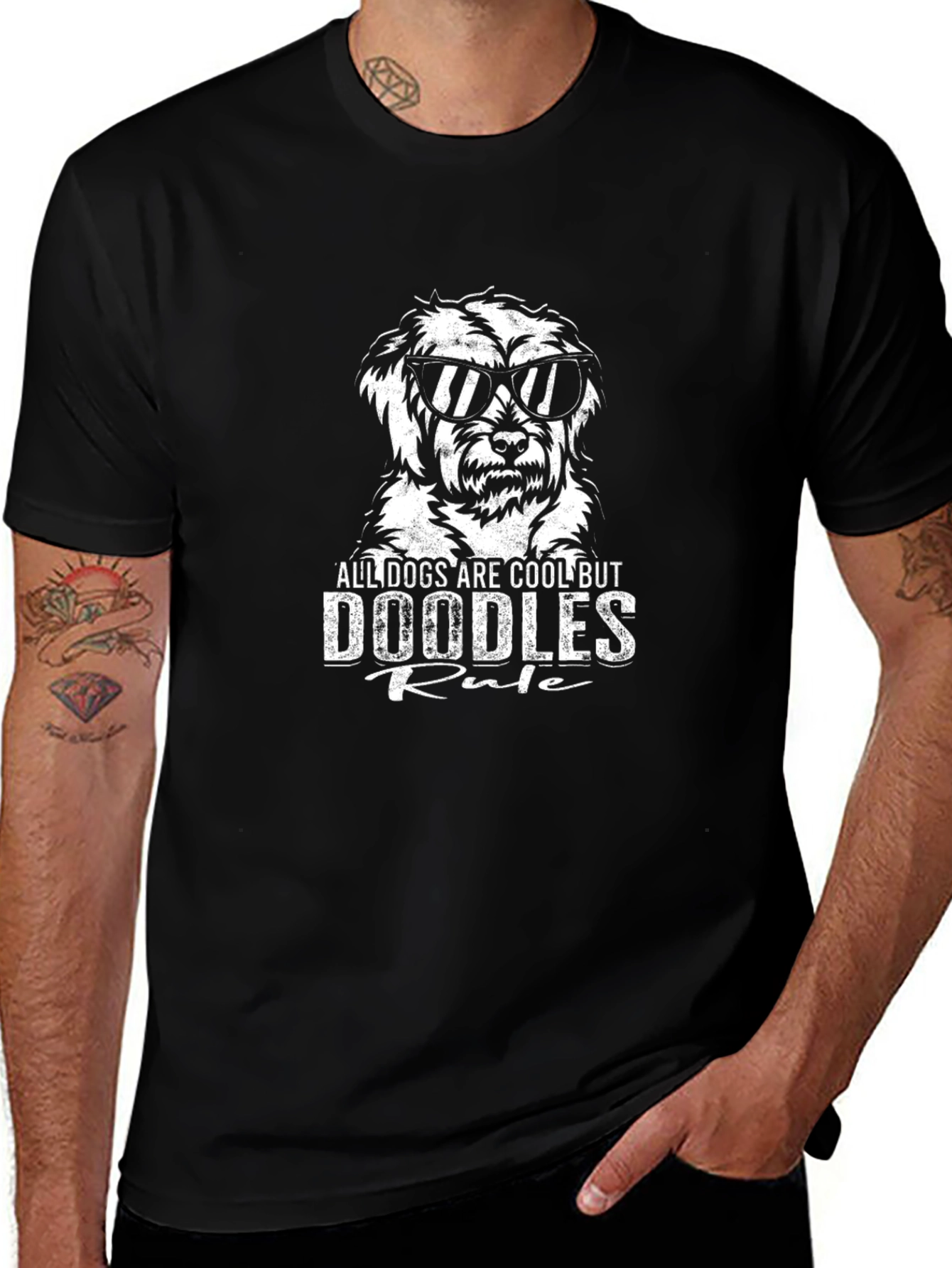 Doodles Rule Graphic T-Shirt - Cool Dogs Tee