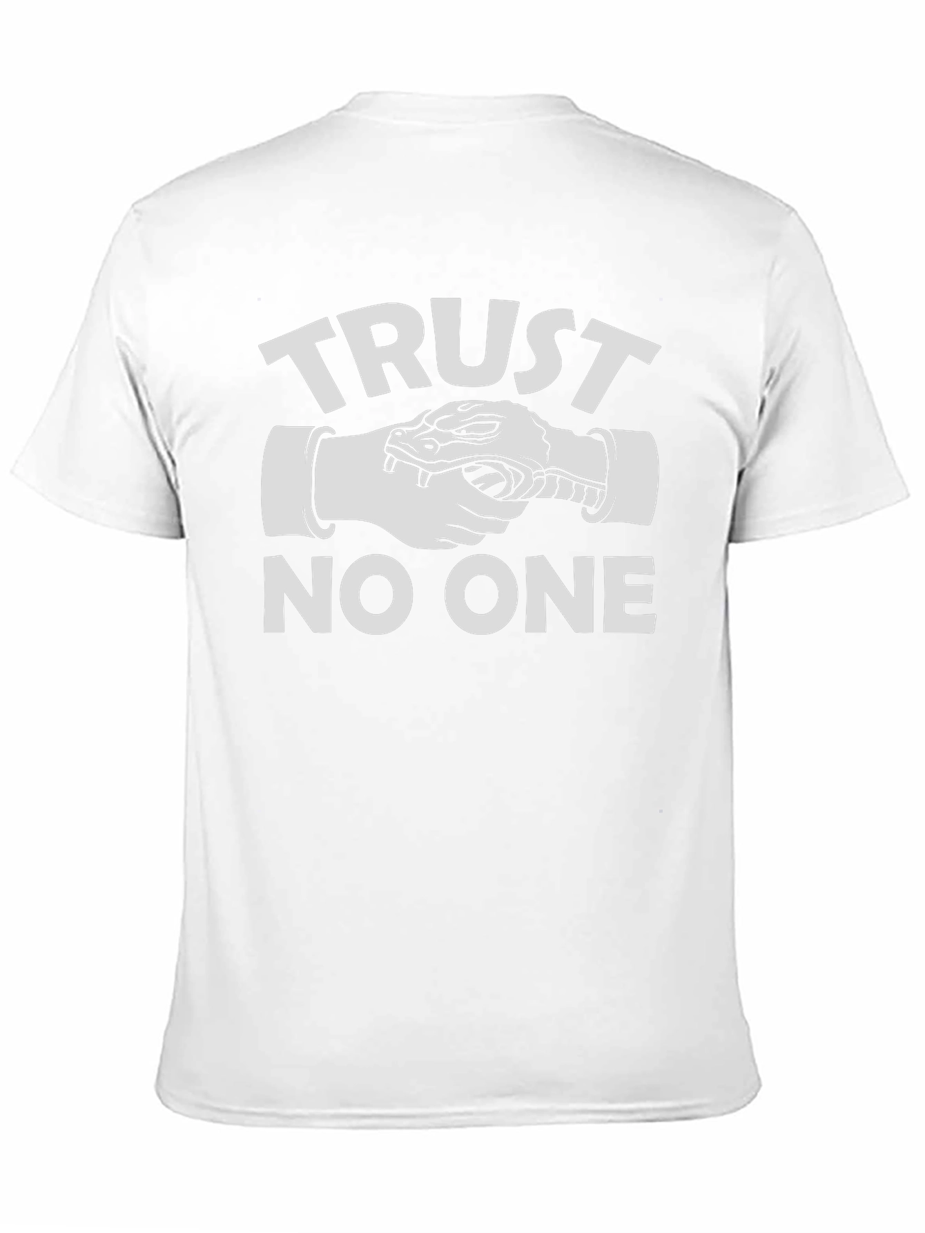 Trust No One Snake Handshake Black Graphic Tee