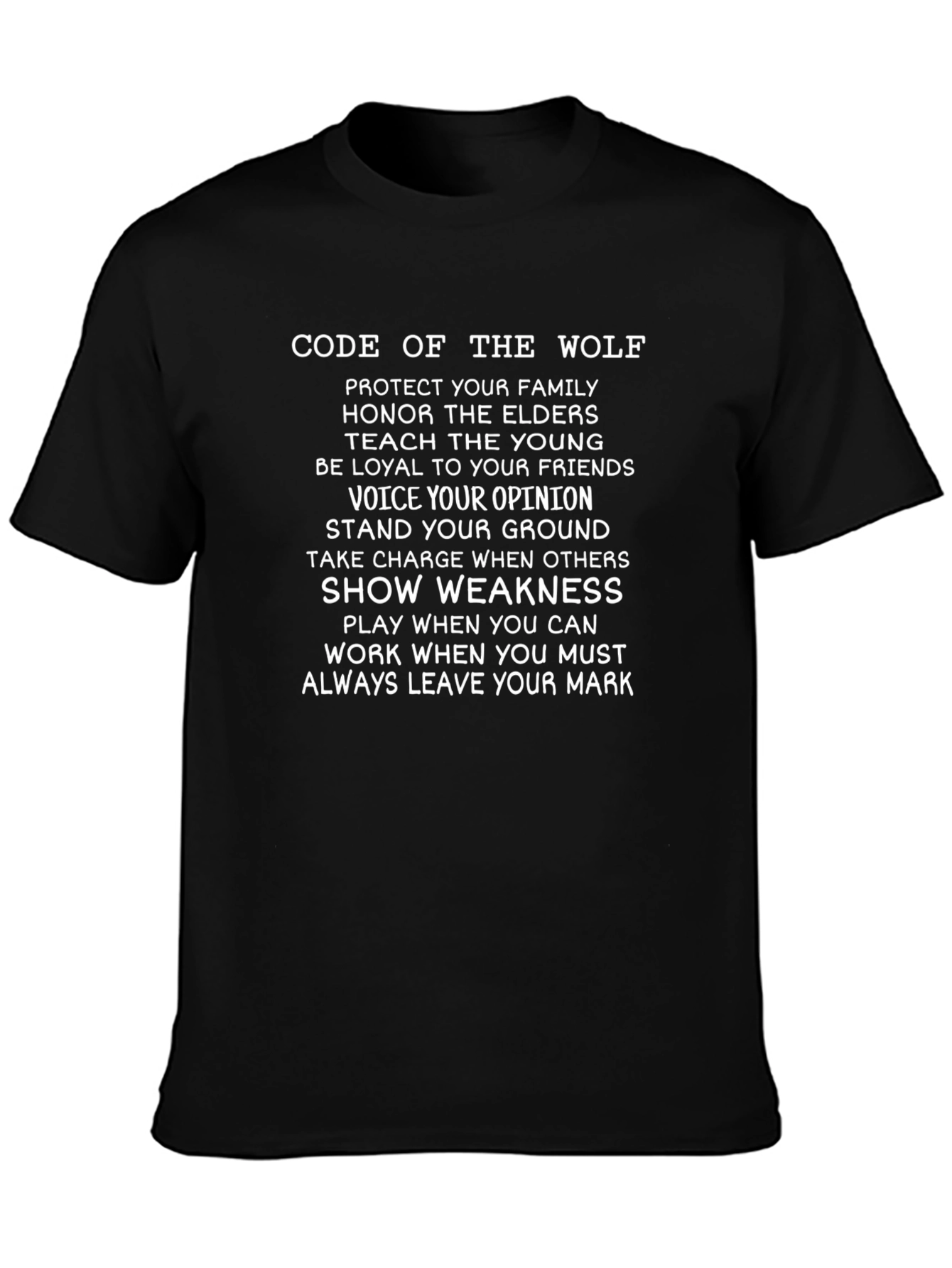 Code of the Wolf Graphic T-Shirt