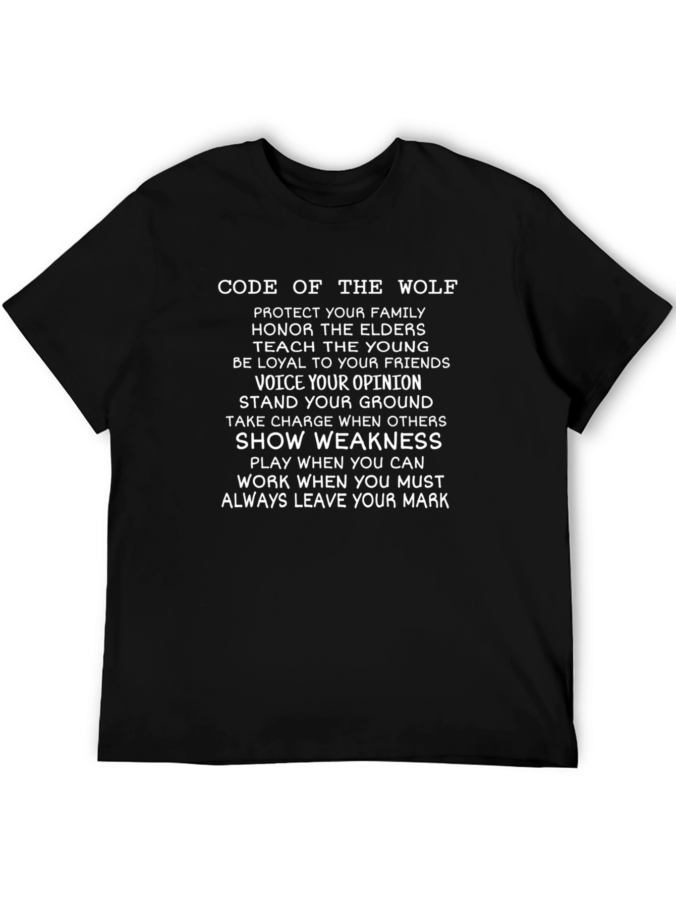 Code of the Wolf Graphic T-Shirt