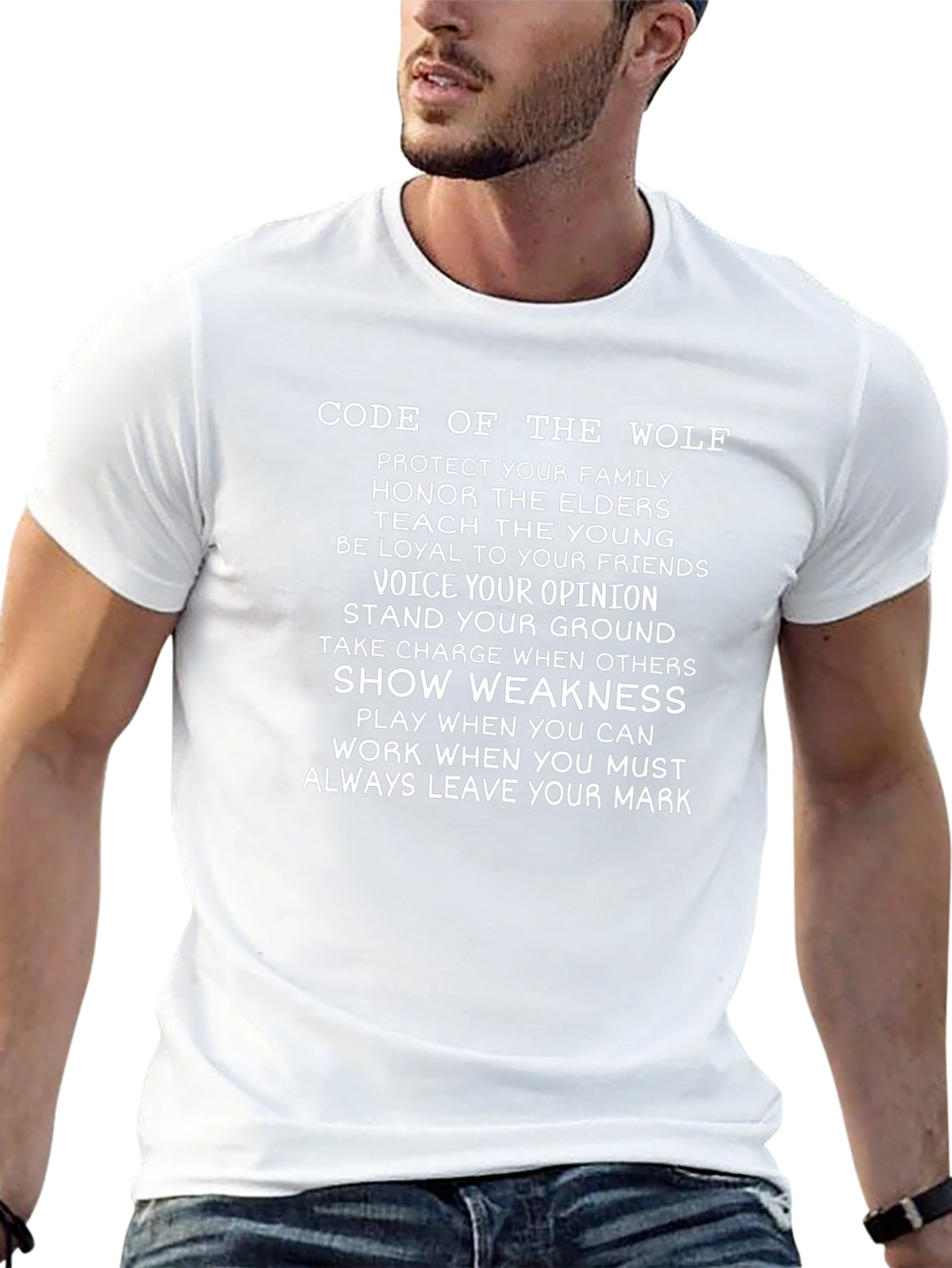 Code of the Wolf Graphic T-Shirt
