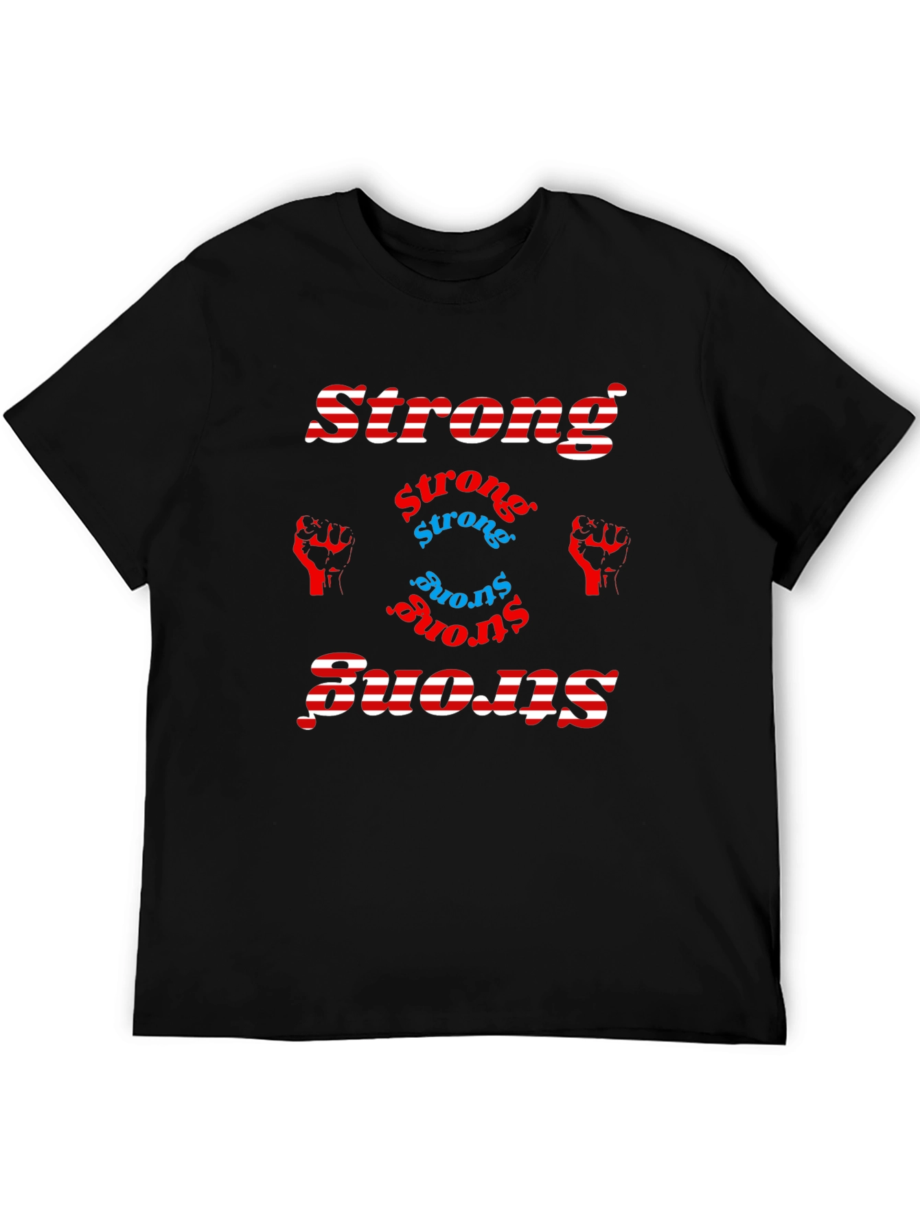 Strong Graphic Tee - Patriotic Design