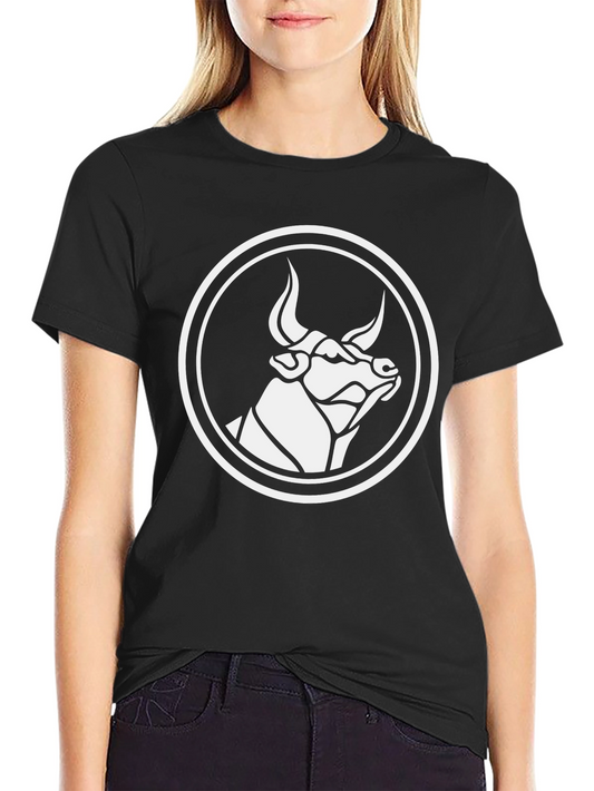 Bull Logo Black T-Shirt - Stylish Graphic Tee for Men