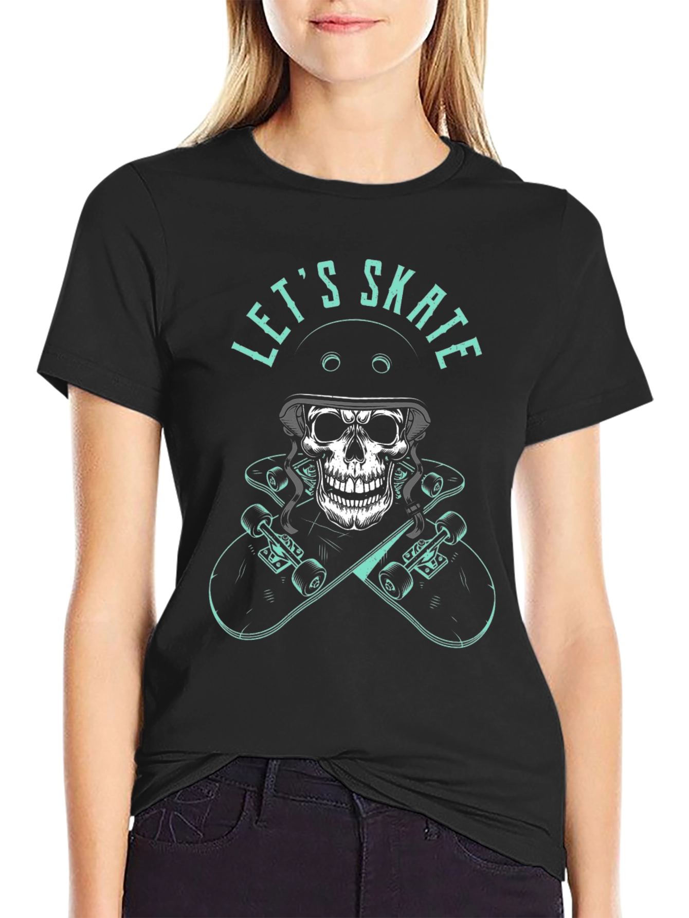 Skate Skull Tee - Lets Skate T-Shirt