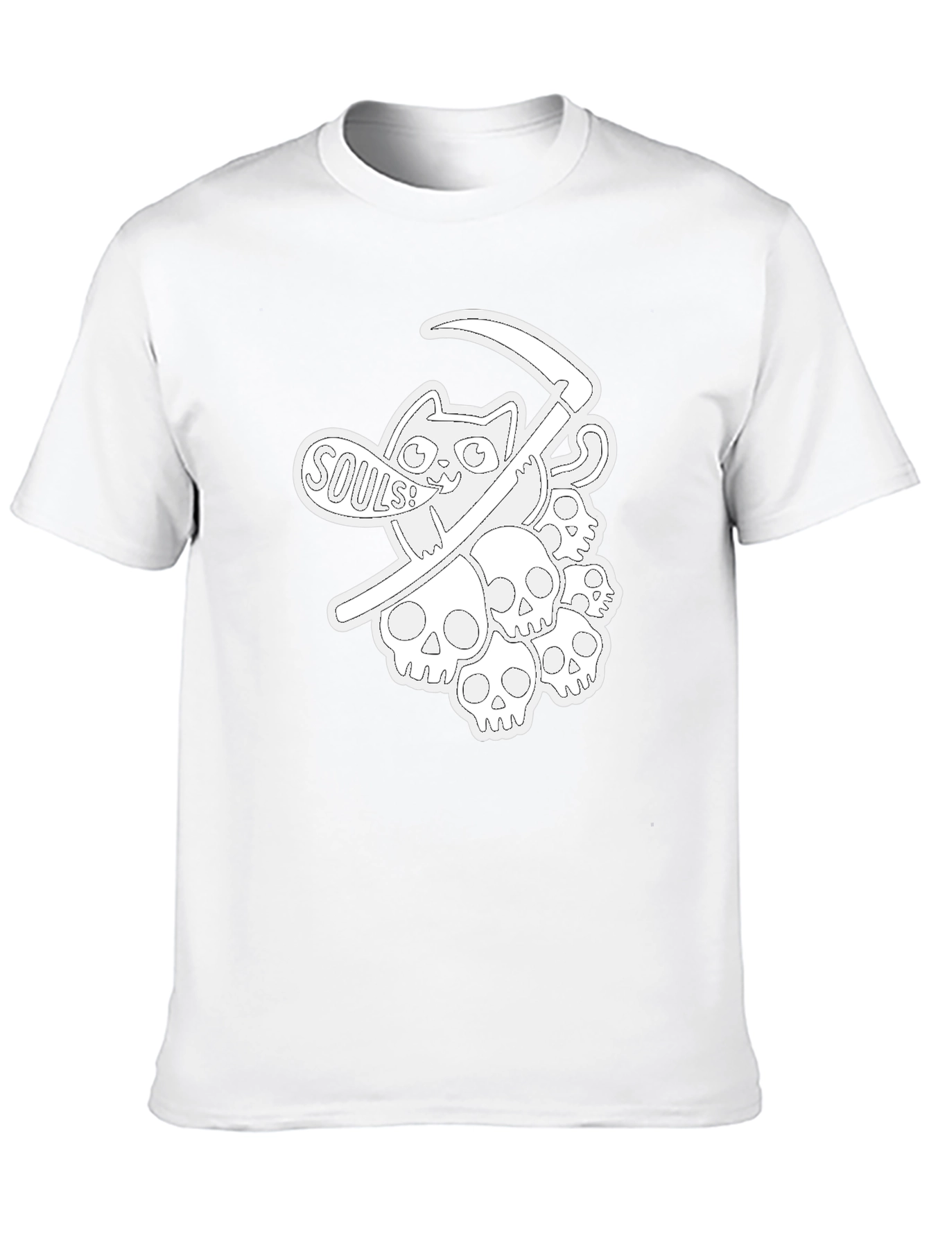 Grim Reaper Cat Souls T-Shirt